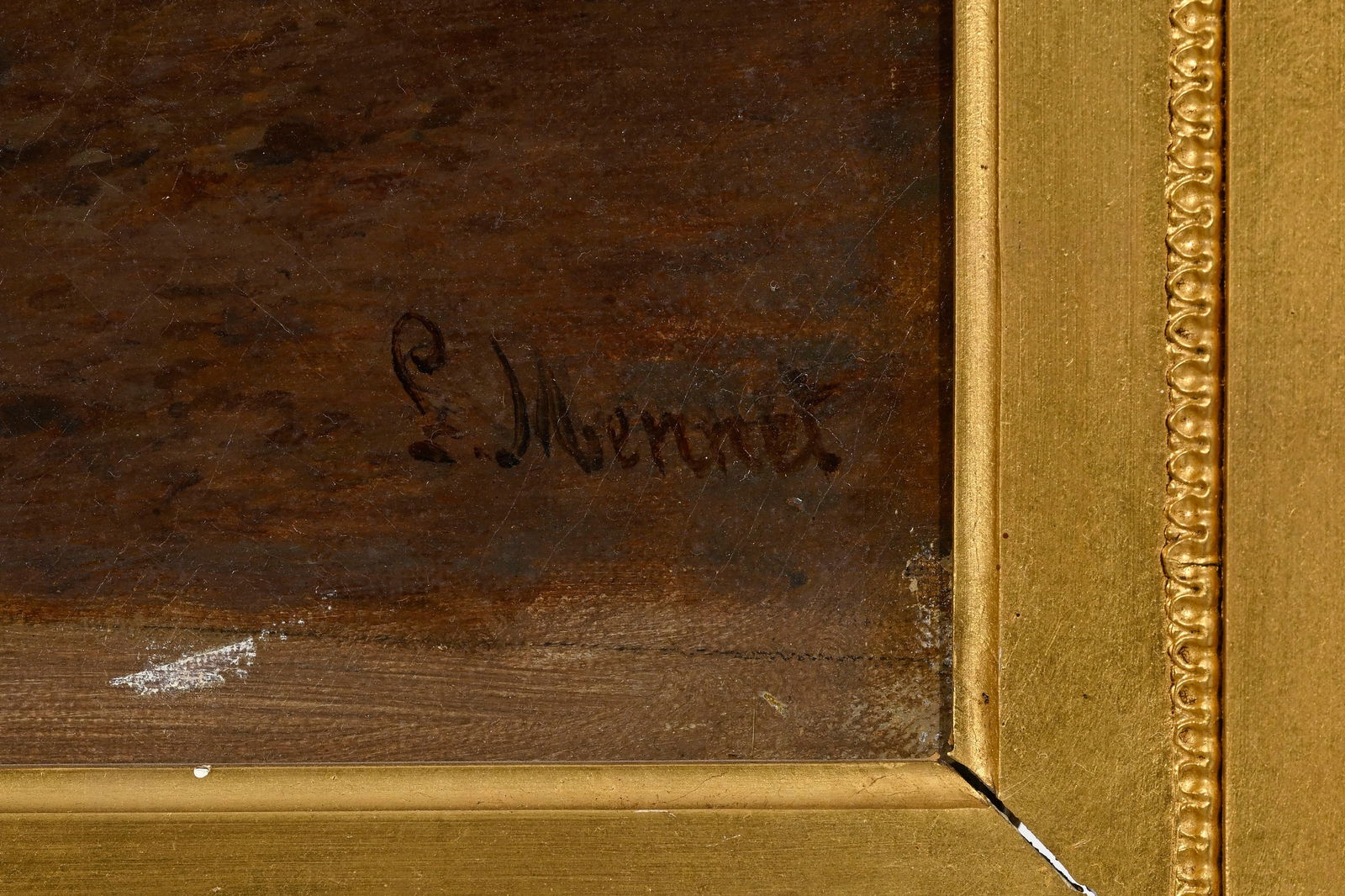 Louis Mennet (1829-1875), Bateaux dans la tempête, huile sur toile, signée, 40x60 cm - 4