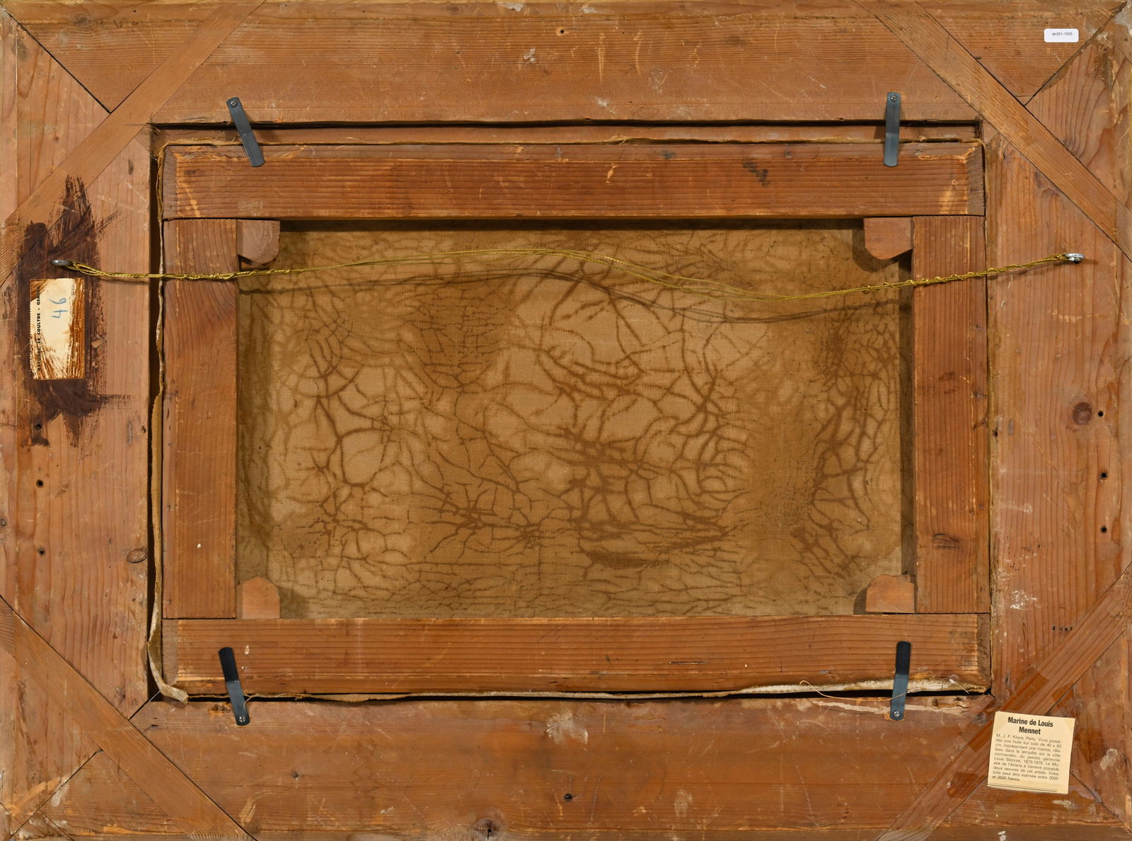 Louis Mennet (1829-1875), Bateaux dans la tempête, huile sur toile, signée, 40x60 cm - 5