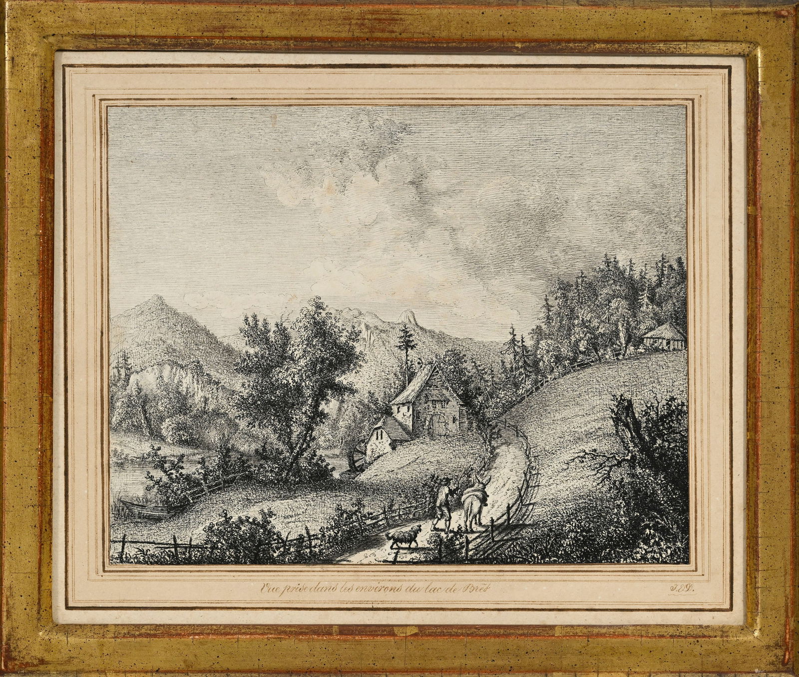 Ecole suisse du XVIIIe s., "Vue prise dans les environs du lac de Bret" et "Vue prise dans les envir - 5