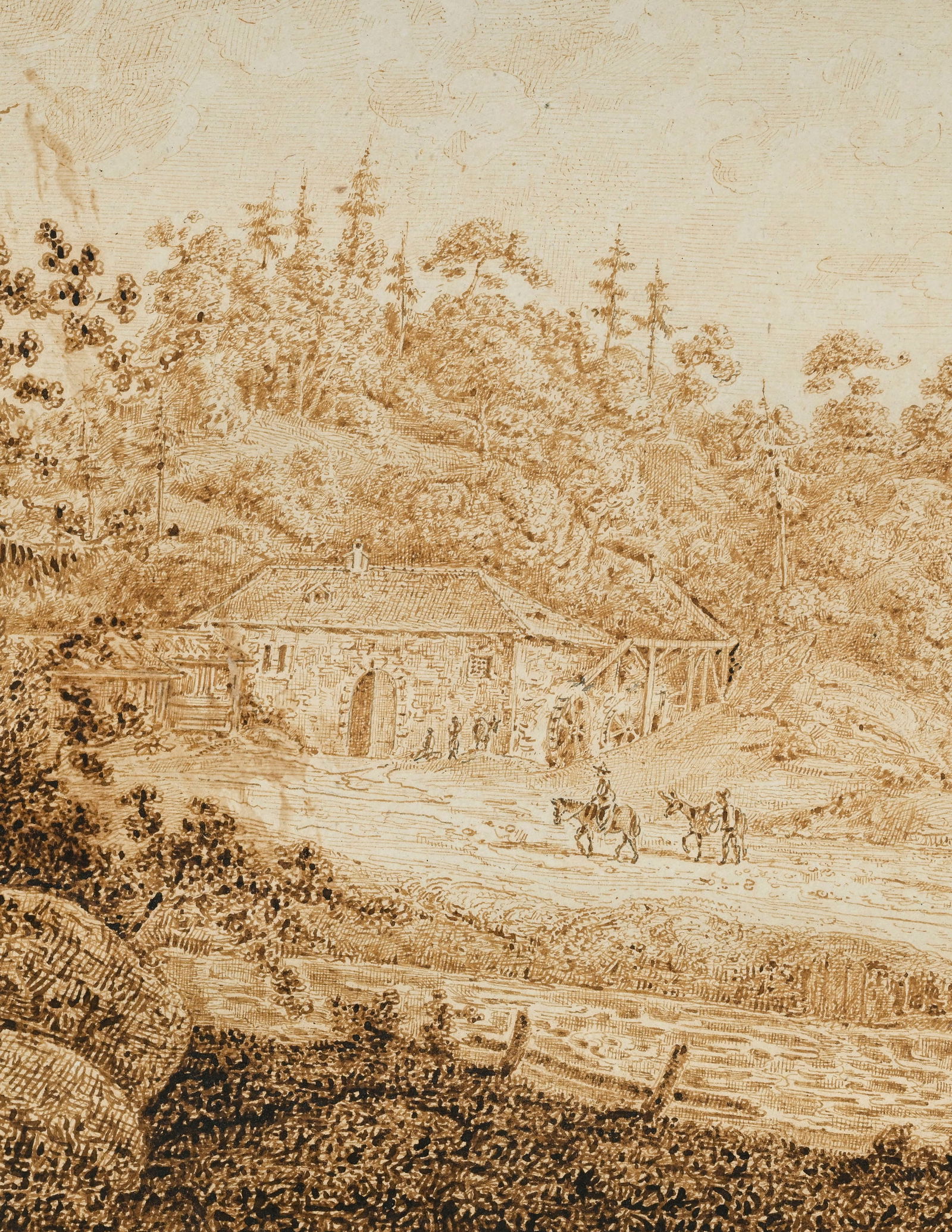 Ecole suisse du XVIIIe s., "Vue prise dans les environs du lac de Bret" et "Vue prise dans les envir - 6