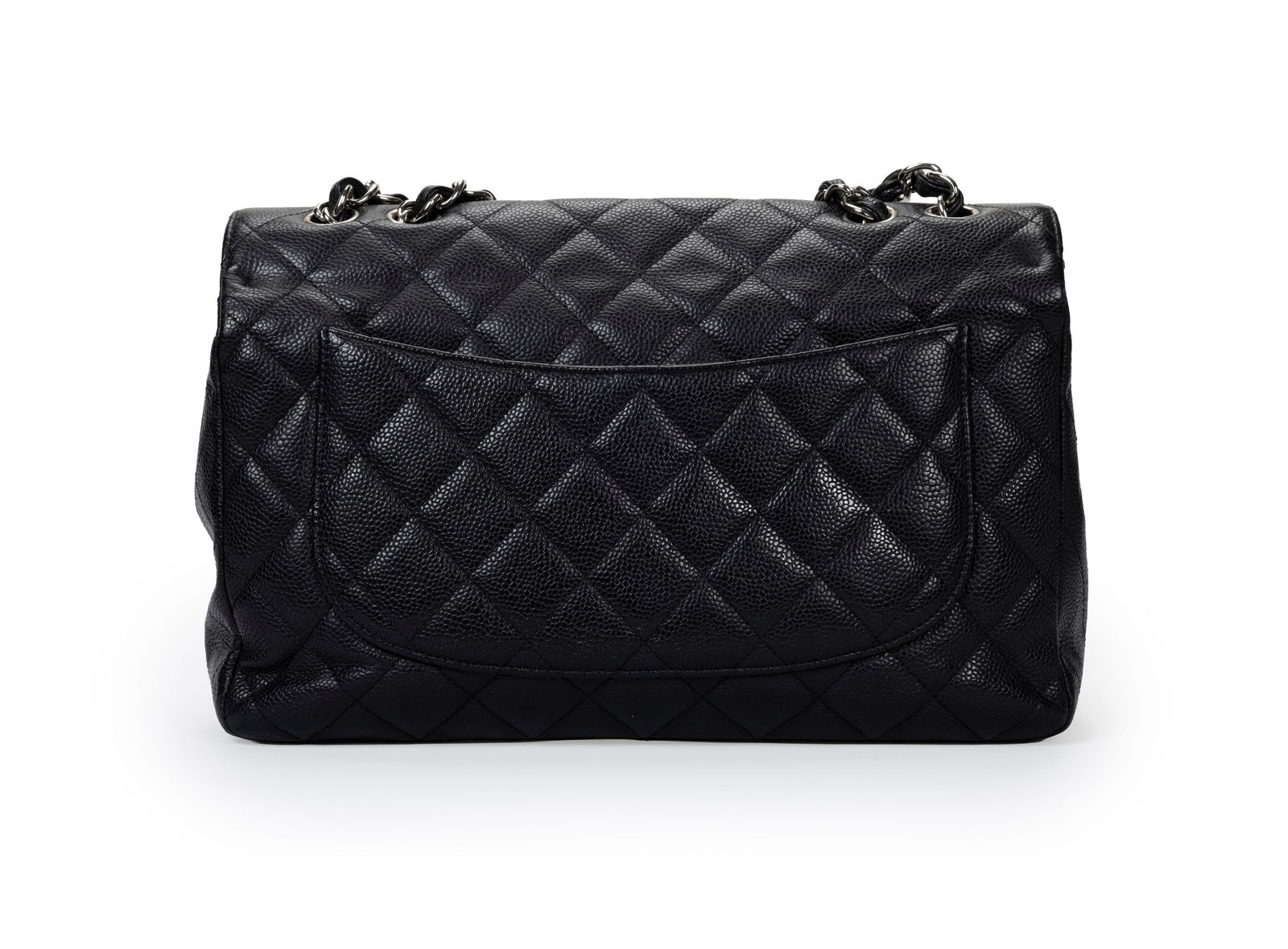 Chanel, sac Timeless rabat simple en cuir caviar noir, année 2009-2010, bandoulière à - 2
