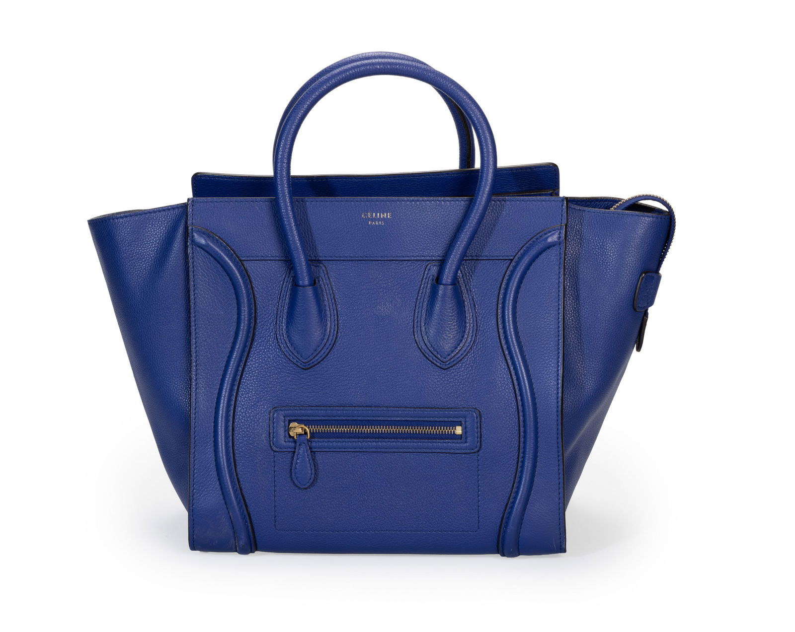 Céline, sac Phantom Luggage en cuir indigo, 30x30 cm: Céline, sac Phantom Luggage en cuir indigo, 30x30 cm ConditionBon état de conservation général Intérieur propre 