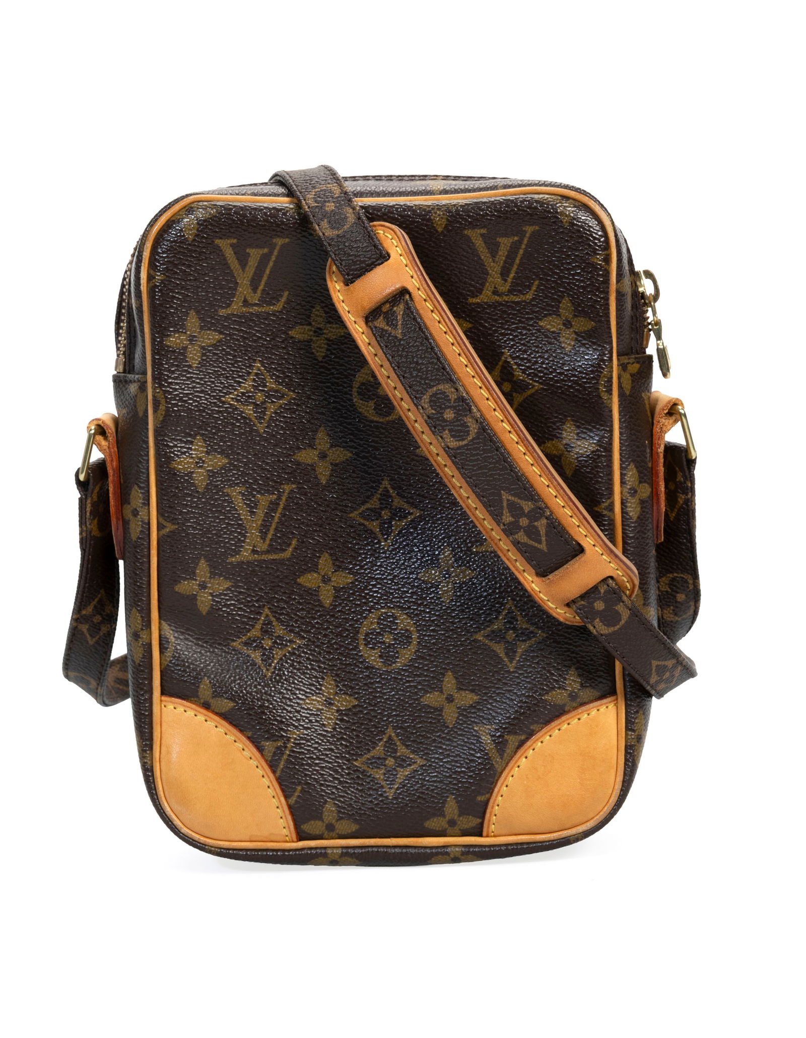 Louis Vuitton, sac Danube en toile enduite Monogram, bandoulière réglable, housse, 21x15 c (1 of 3)