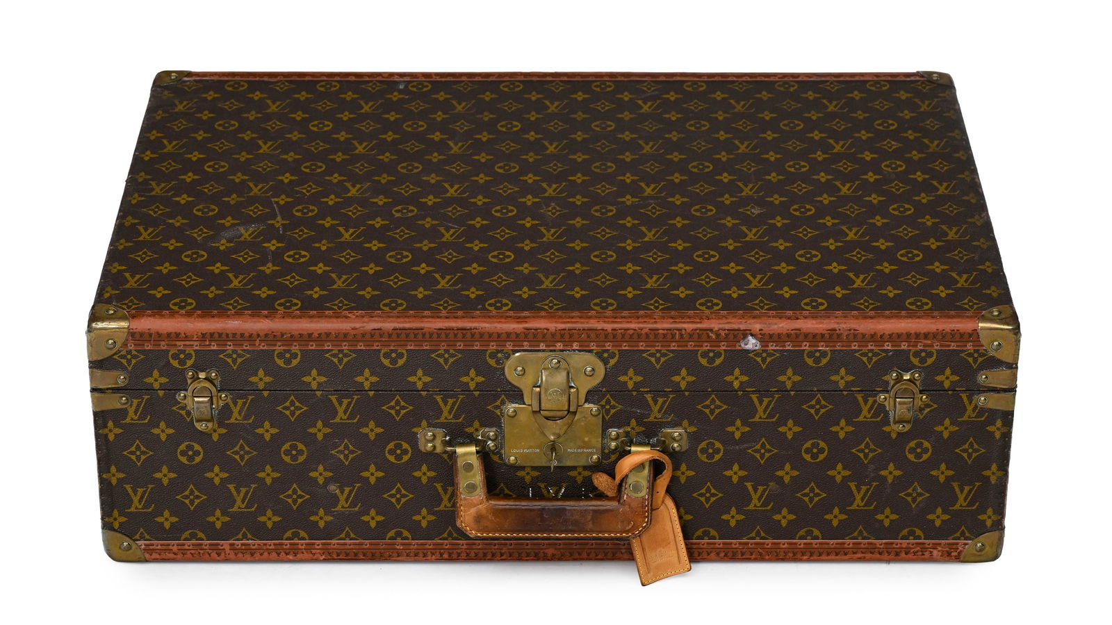Louis Vuitton, valise Alzer 70 en toile enduite Monogram, équerres en laiton, cornières en (1 of 5)