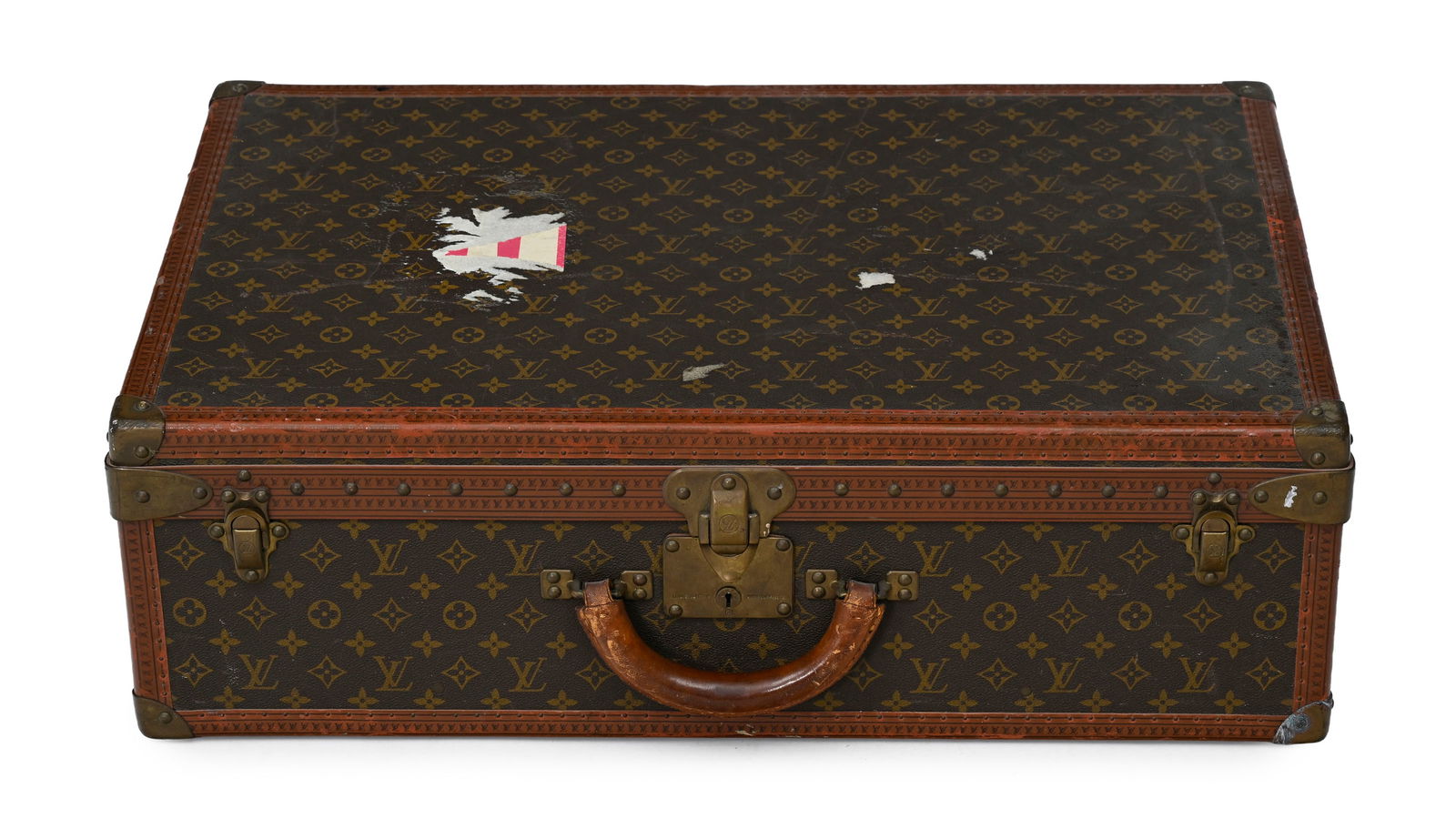 Louis Vuitton, valise Alzer 70 en toile enduite Monogram, cornières en lozine sur les longueurs (1 of 4)