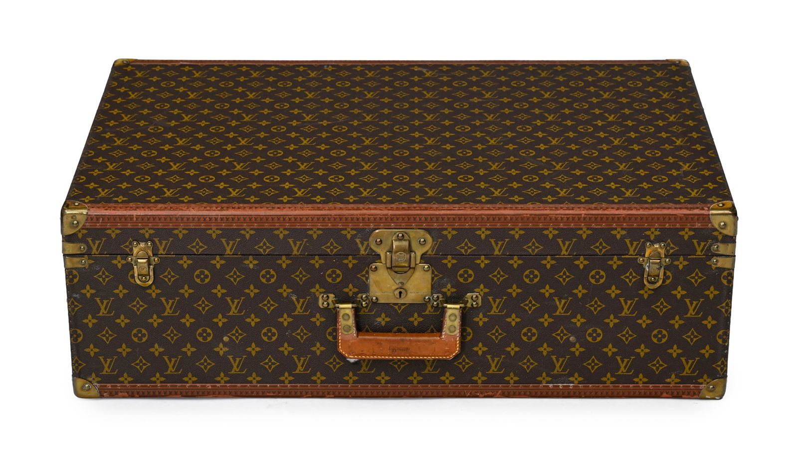 Louis Vuitton, valise Alzer 80 en toile enduite Monogram, cornières en lozine sur les longueurs (1 of 5)