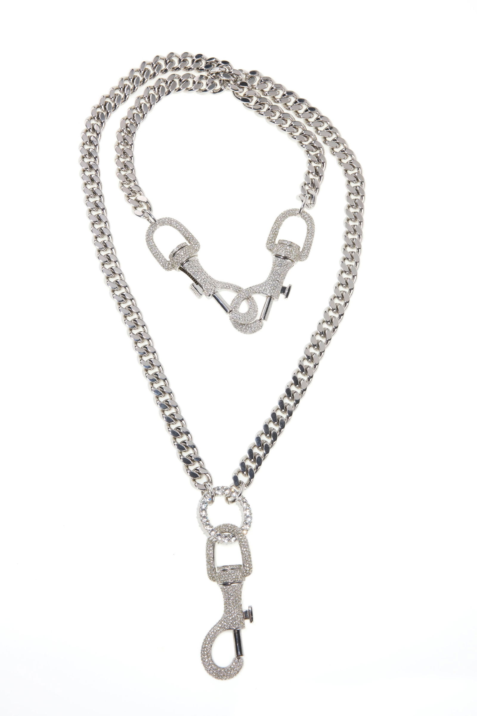 Christian Dior, ceinture accessoire John Galliano Printemps 2003, chaine de couleur argent retentant - 2