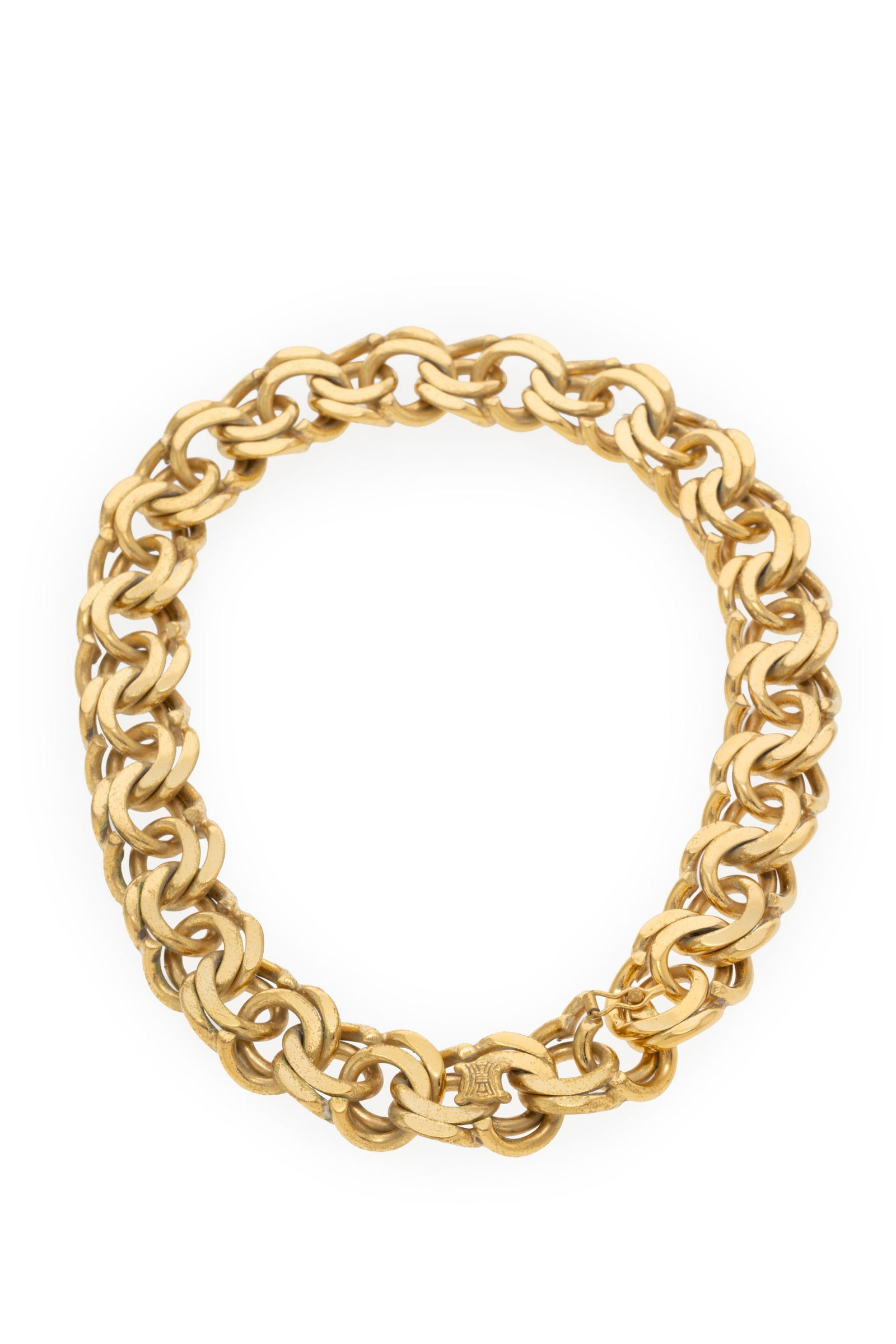 Céline, collier chaîne à double maillons en métal doré, écrin, long. 4 (1 of 5)