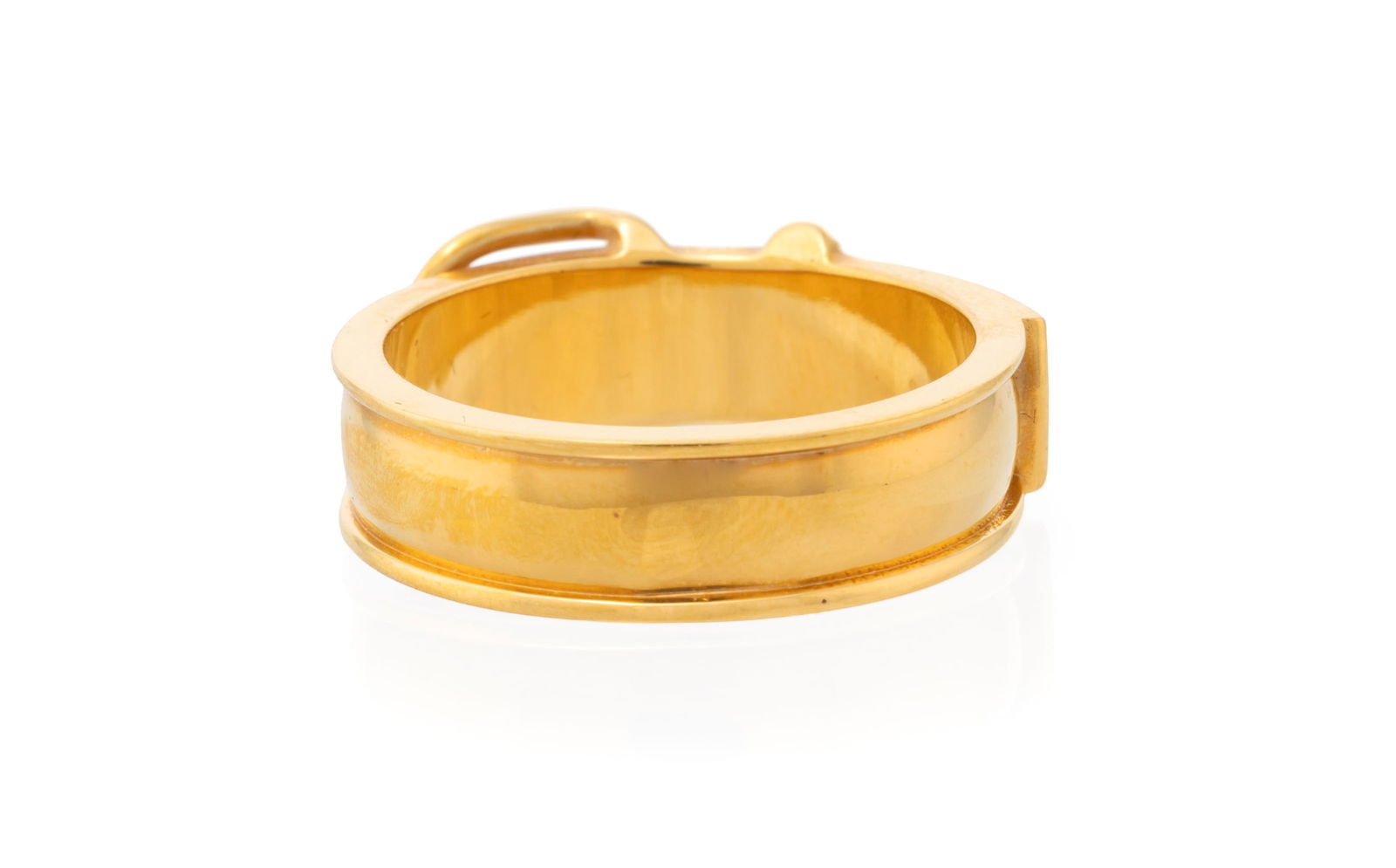 Hermès, 2 anneaux de carré en métal doré: Boucle de ceinture et Jumbo, 1 boî - 5