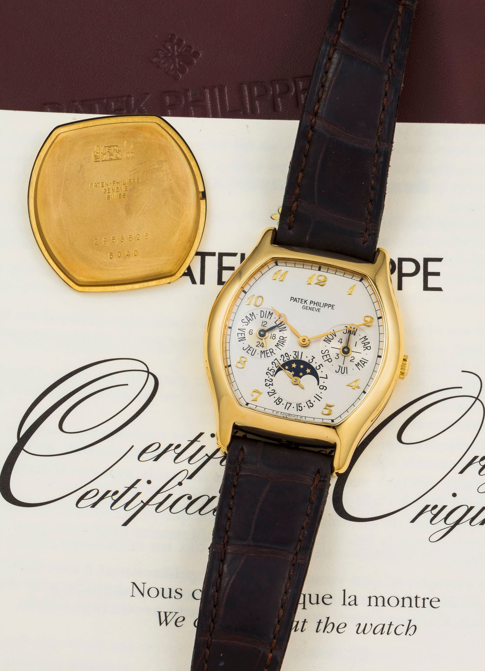 Patek Philippe, réf. 5040J, montre en or 750 avec quantième perpétuel et phases de lu - 4