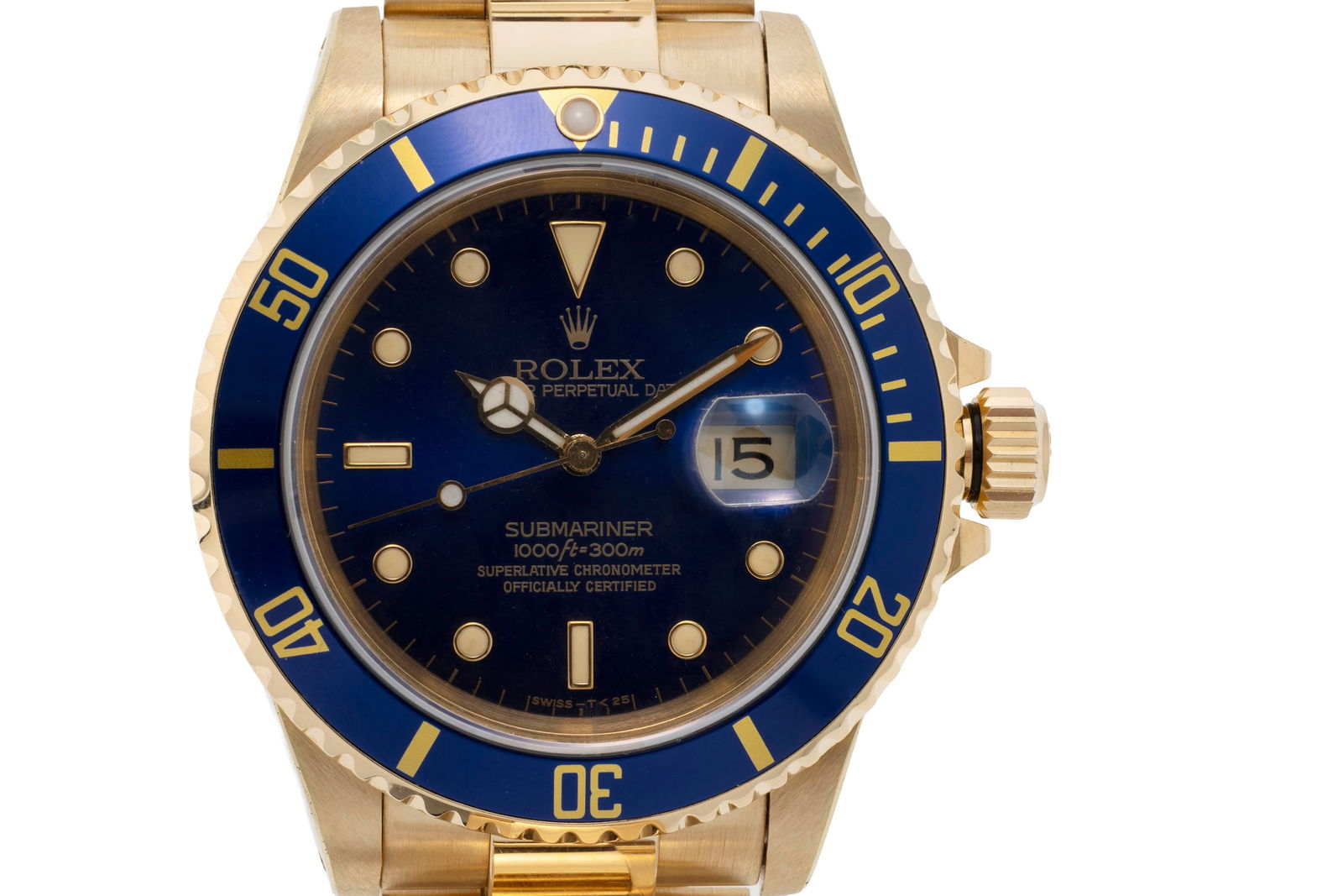Rolex, Submariner, réf. 16618/16610, montre-bracelet en or 750, circa 1991 Mouvement: cal. 31 - 2