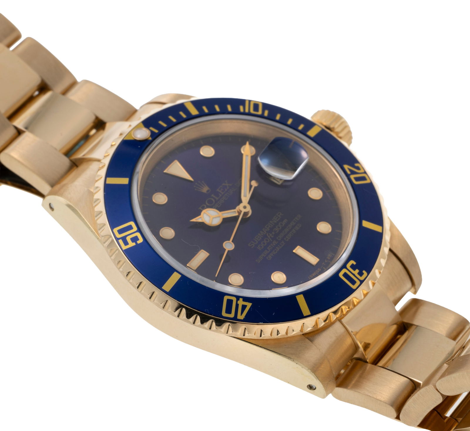 Rolex, Submariner, réf. 16618/16610, montre-bracelet en or 750, circa 1991 Mouvement: cal. 31 - 3