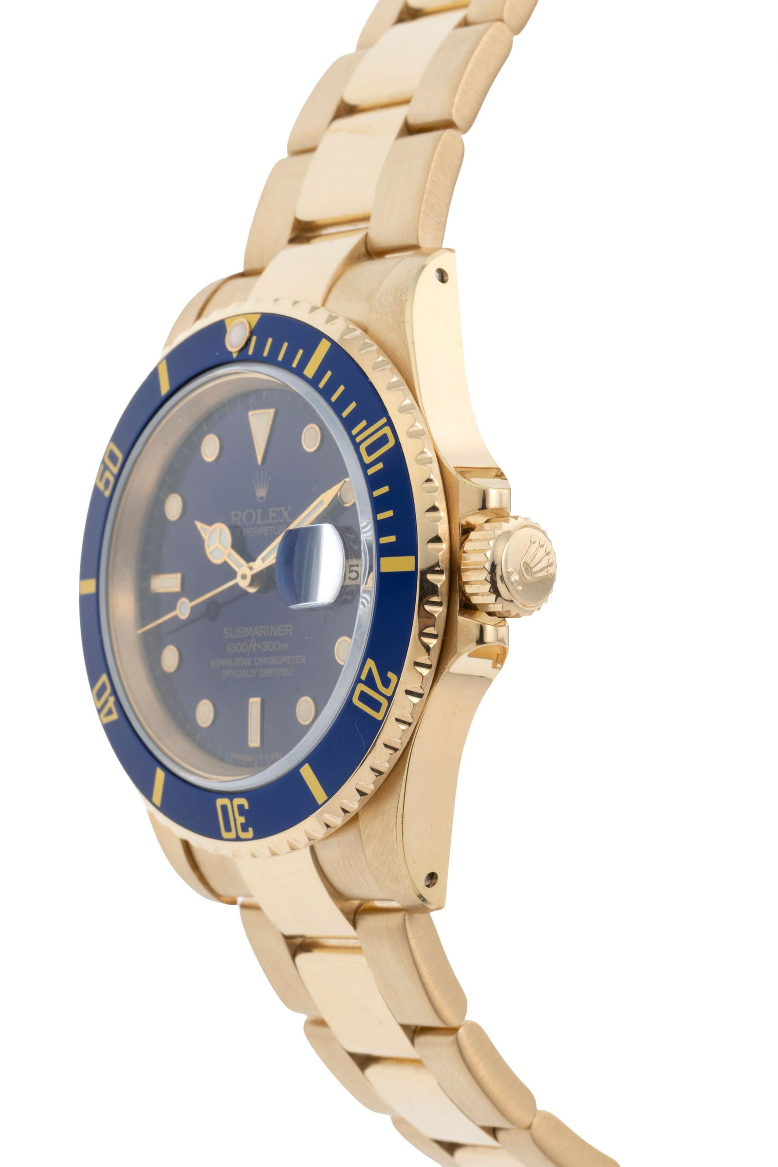 Rolex, Submariner, réf. 16618/16610, montre-bracelet en or 750, circa 1991 Mouvement: cal. 31 - 4