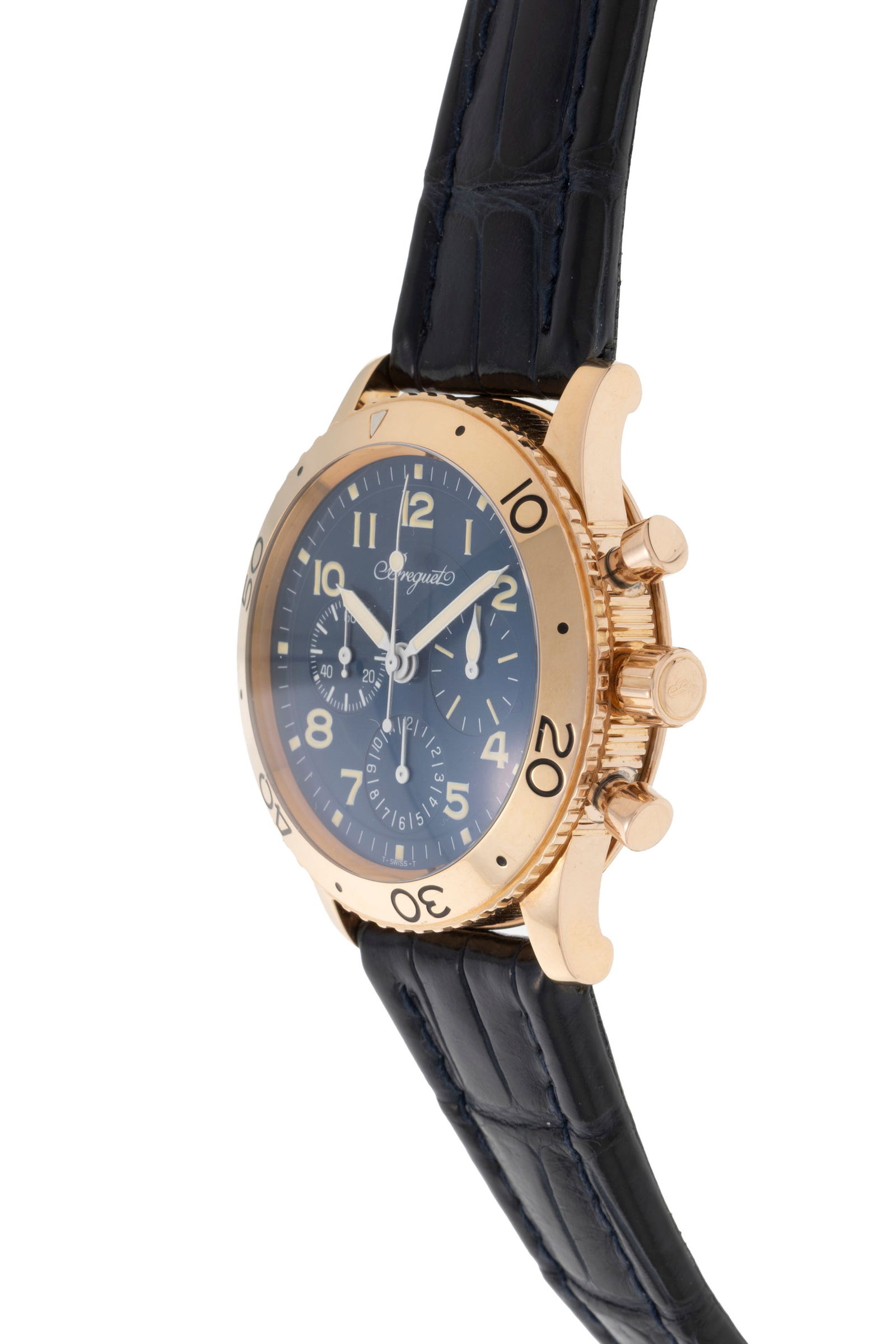 Breguet, Type XX Aeronavale, réf. 3800, montre chronographe en or rose 750 Mouvement: cal. 58 - 3