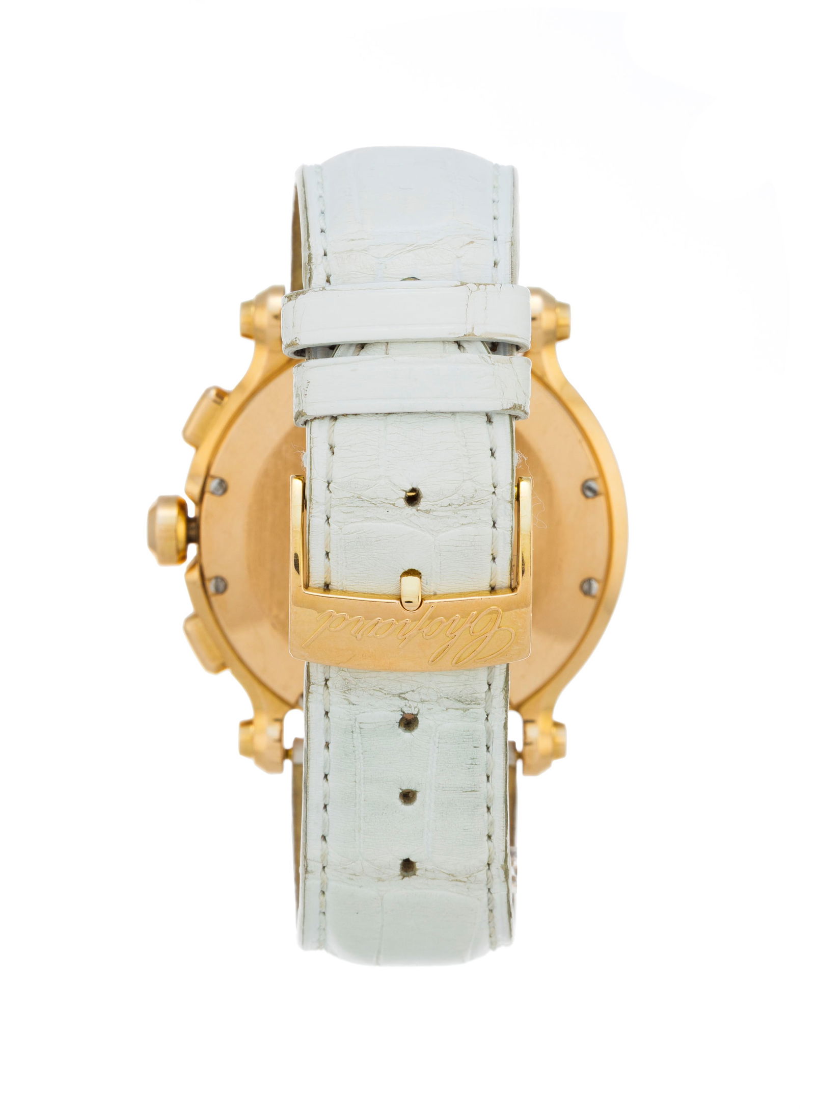 Chopard, Happy Sport, réf. 1269, montre chronographe en or rose 750 ornée d'un cadran en n - 3