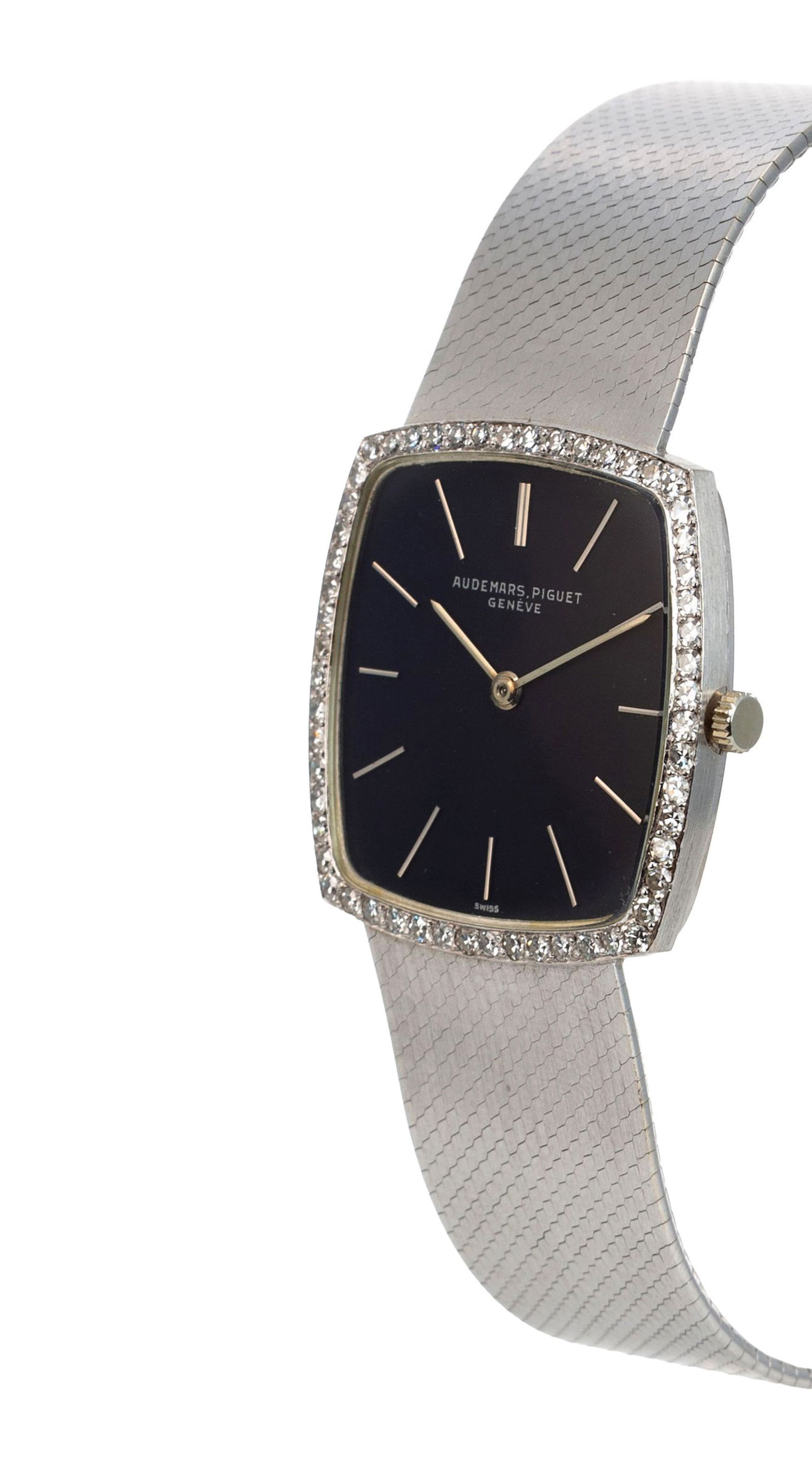 Audemars Piguet, montre-bracelet en or gris 750 sertie de diamants, années 1970 Mouvement: ca - 2