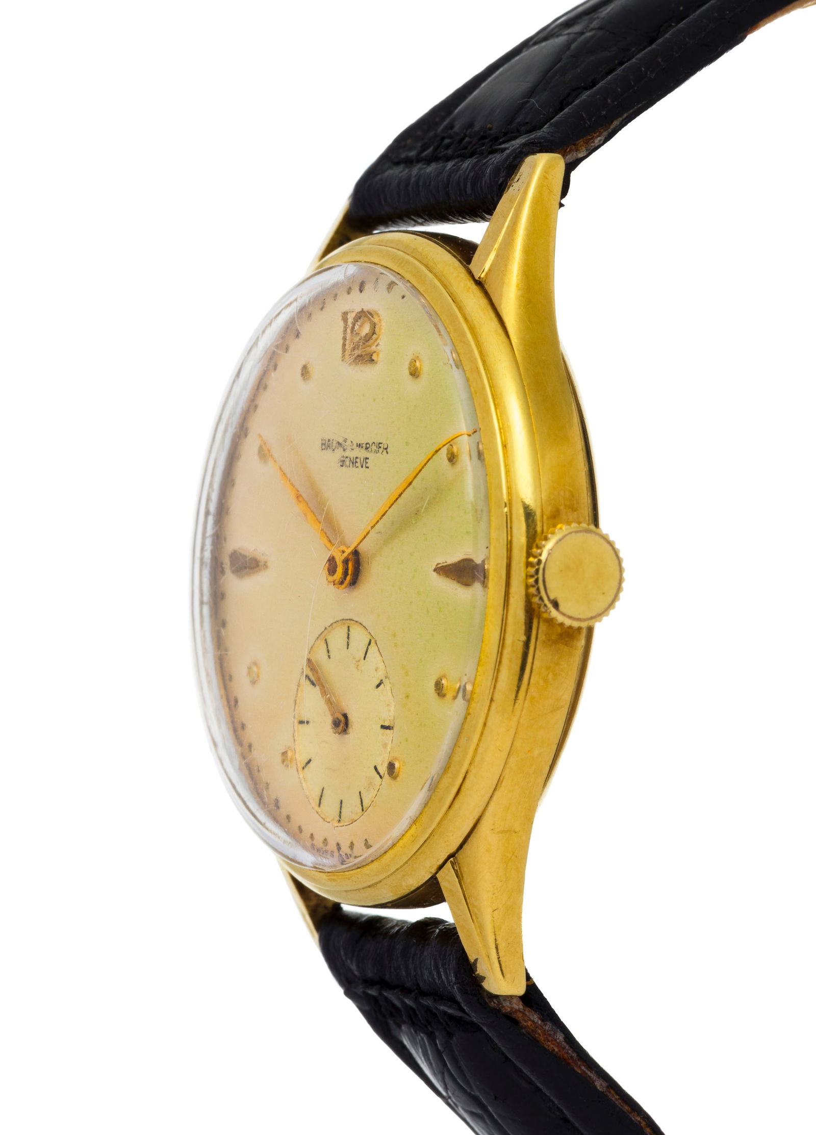 Baume & Mercier, montre petite seconde en or 750, années 1950 Mouvement: mécanique Bo& - 2