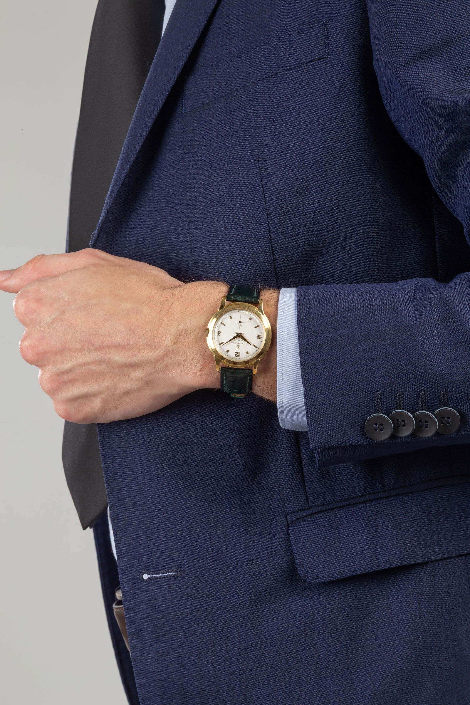 Breitling, réf. 1216-19, montre petite seconde en or 750, années 1950-60 Mouvement: m - 4