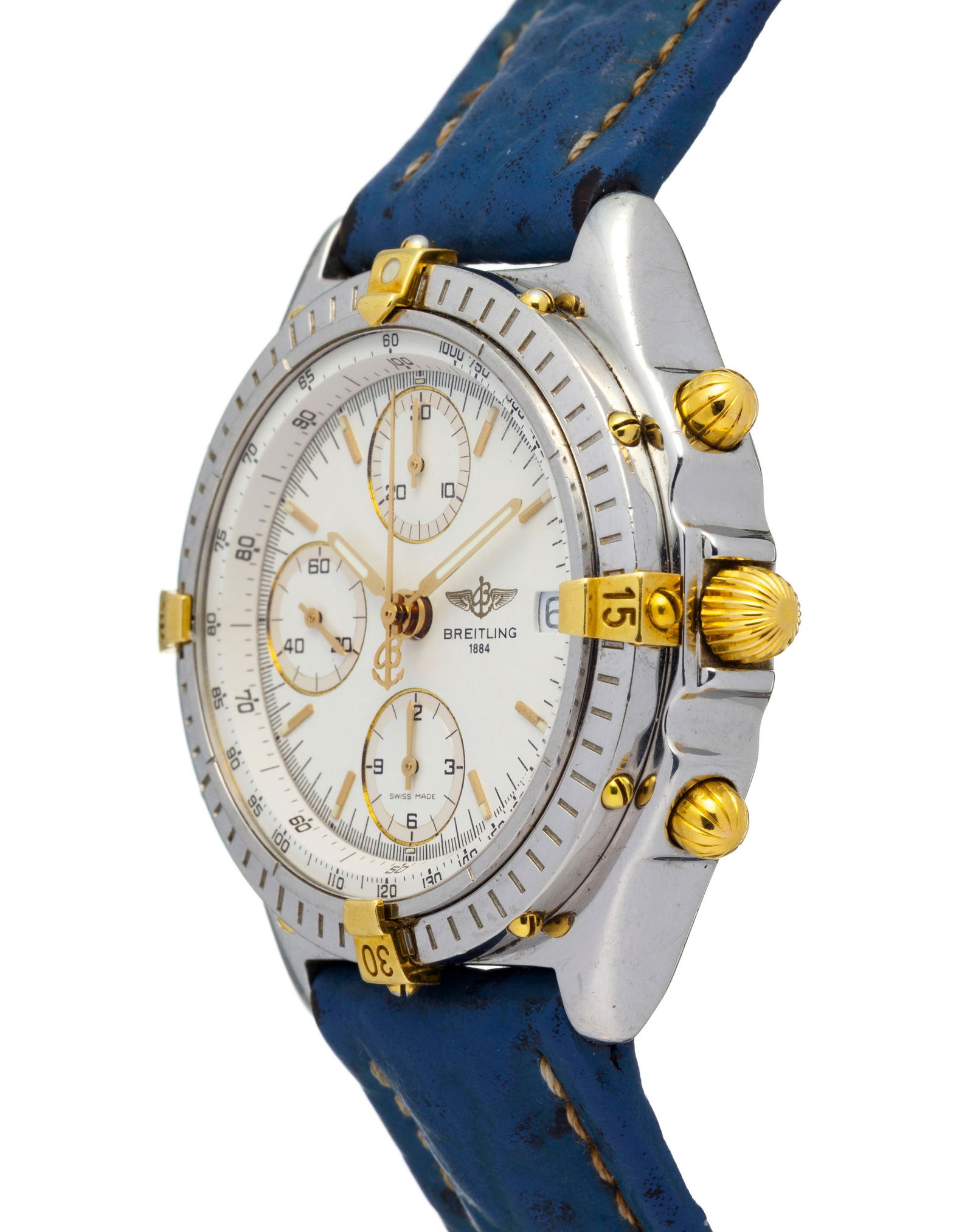 Breitling, Chronomat, réf. B13050, montre chronographe en acier bicolore Mouvement: cal. ETA  - 2