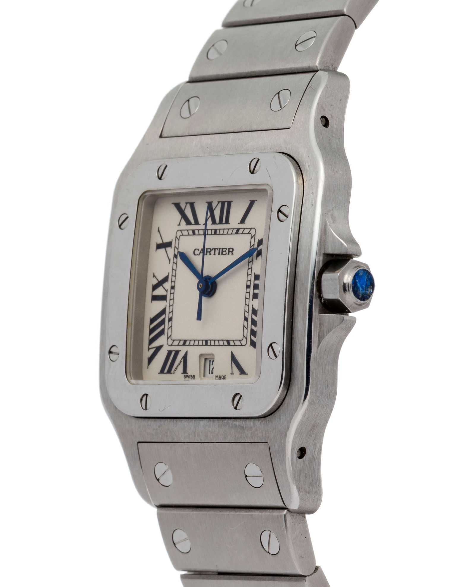 Cartier, Santos, réf. 1564, montre-bracelet en acier Mouvement: cal. 687, quartz, 7 rubis B - 2