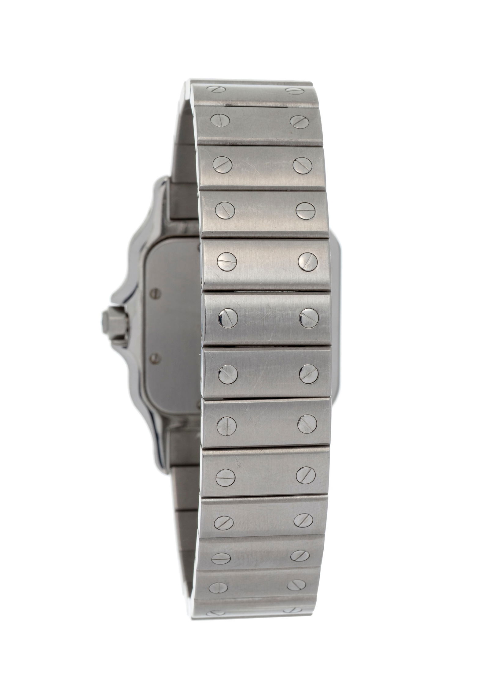 Cartier, Santos, réf. 1564, montre-bracelet en acier Mouvement: cal. 687, quartz, 7 rubis B - 3