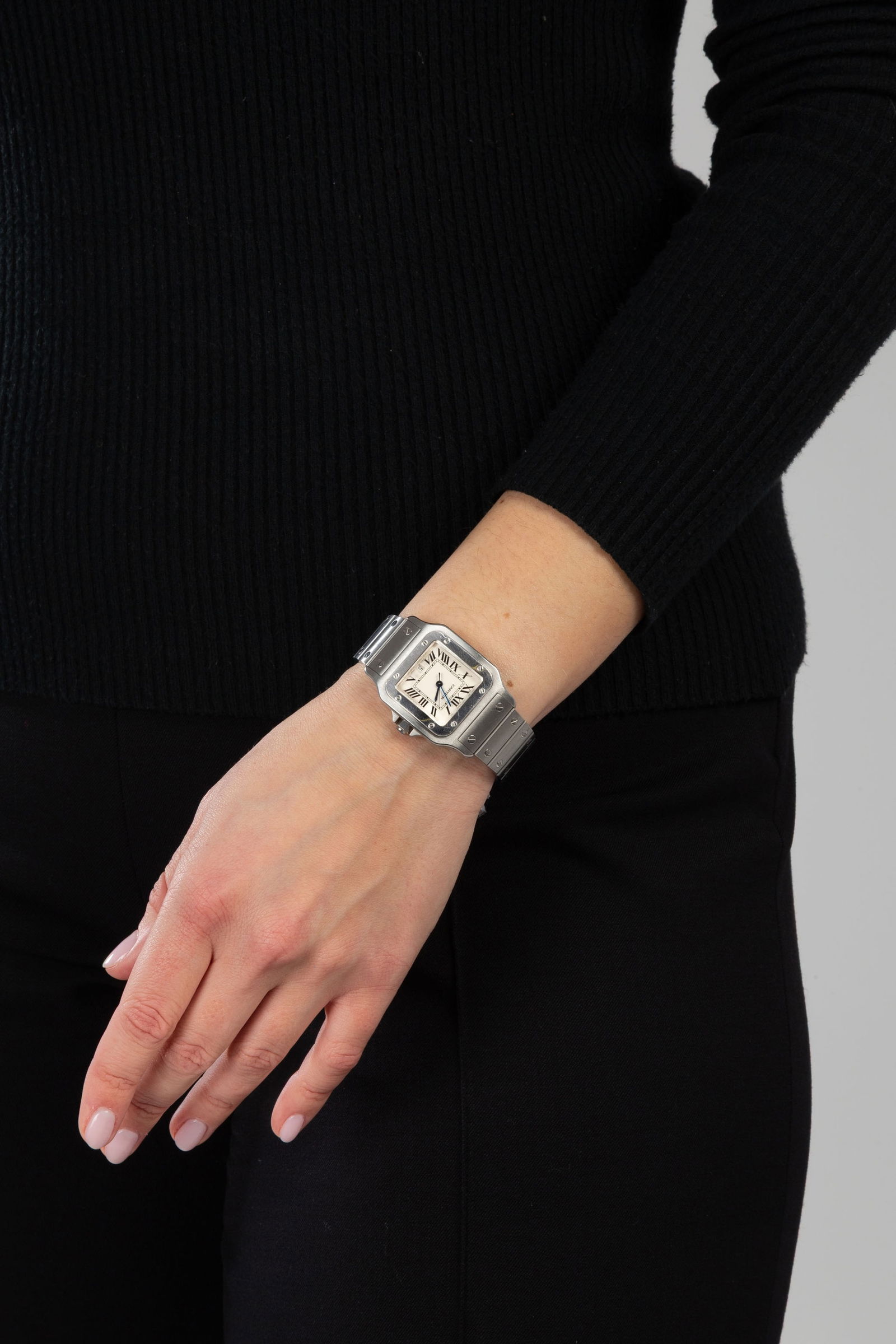 Cartier, Santos, réf. 1564, montre-bracelet en acier Mouvement: cal. 687, quartz, 7 rubis B - 4