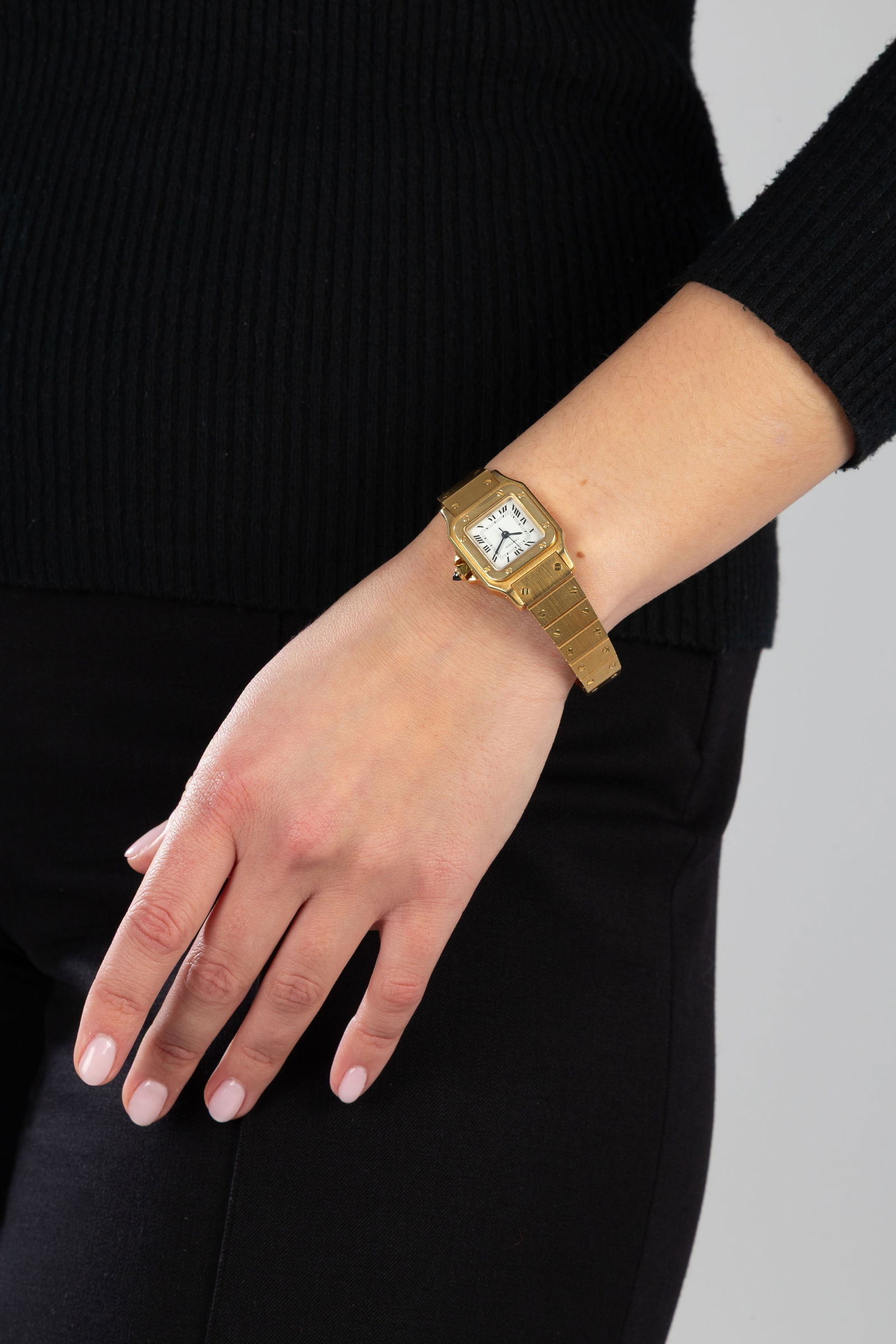 Cartier, Santos, réf. 0901, montre-bracelet en or 750 Mouvement: cal. ETA 2670, automatique,  - 4