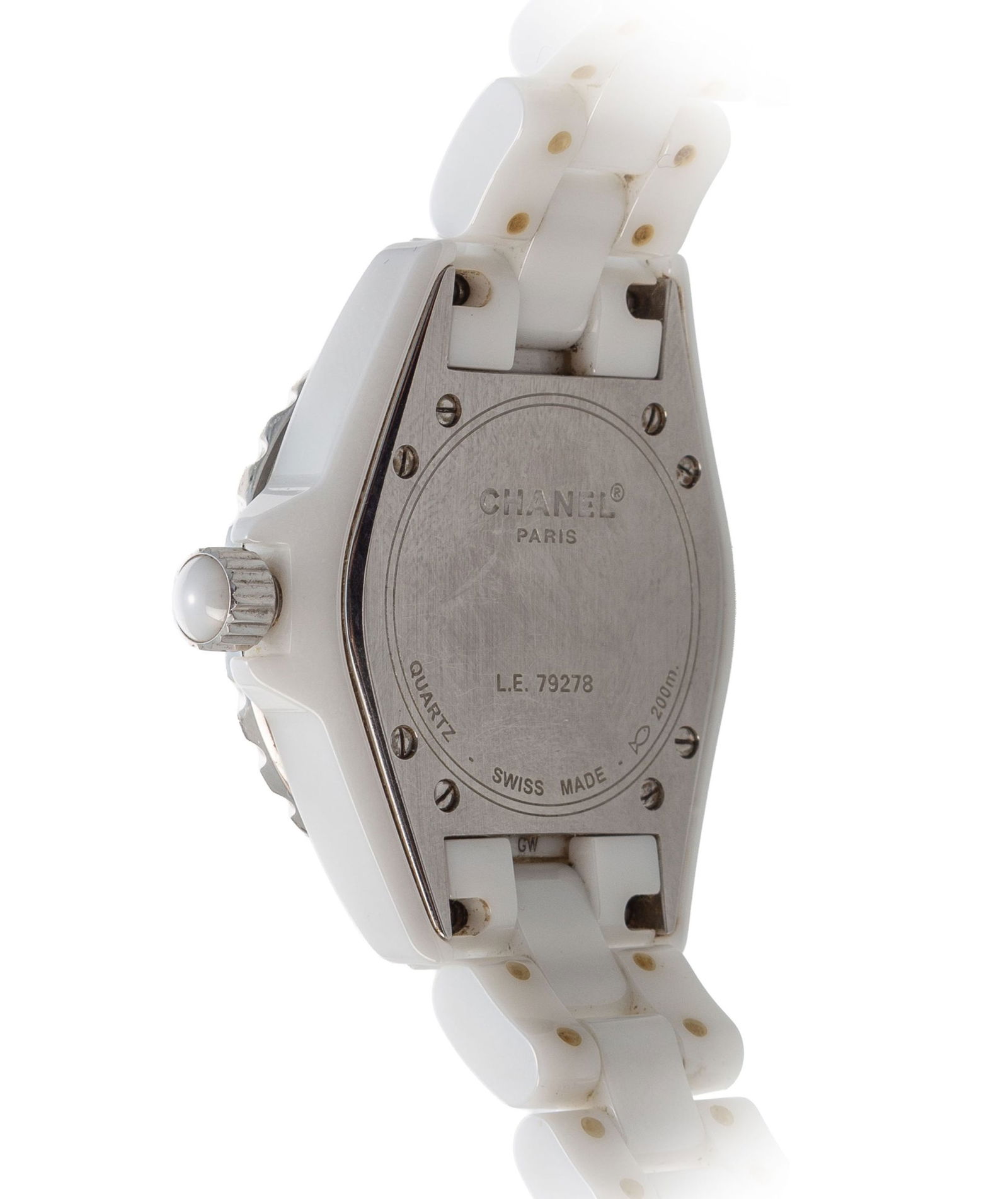 Chanel, J12, montre-bracelet en céramique blanche et acier Mouvement: cal. ETA 956.612, quart - 3