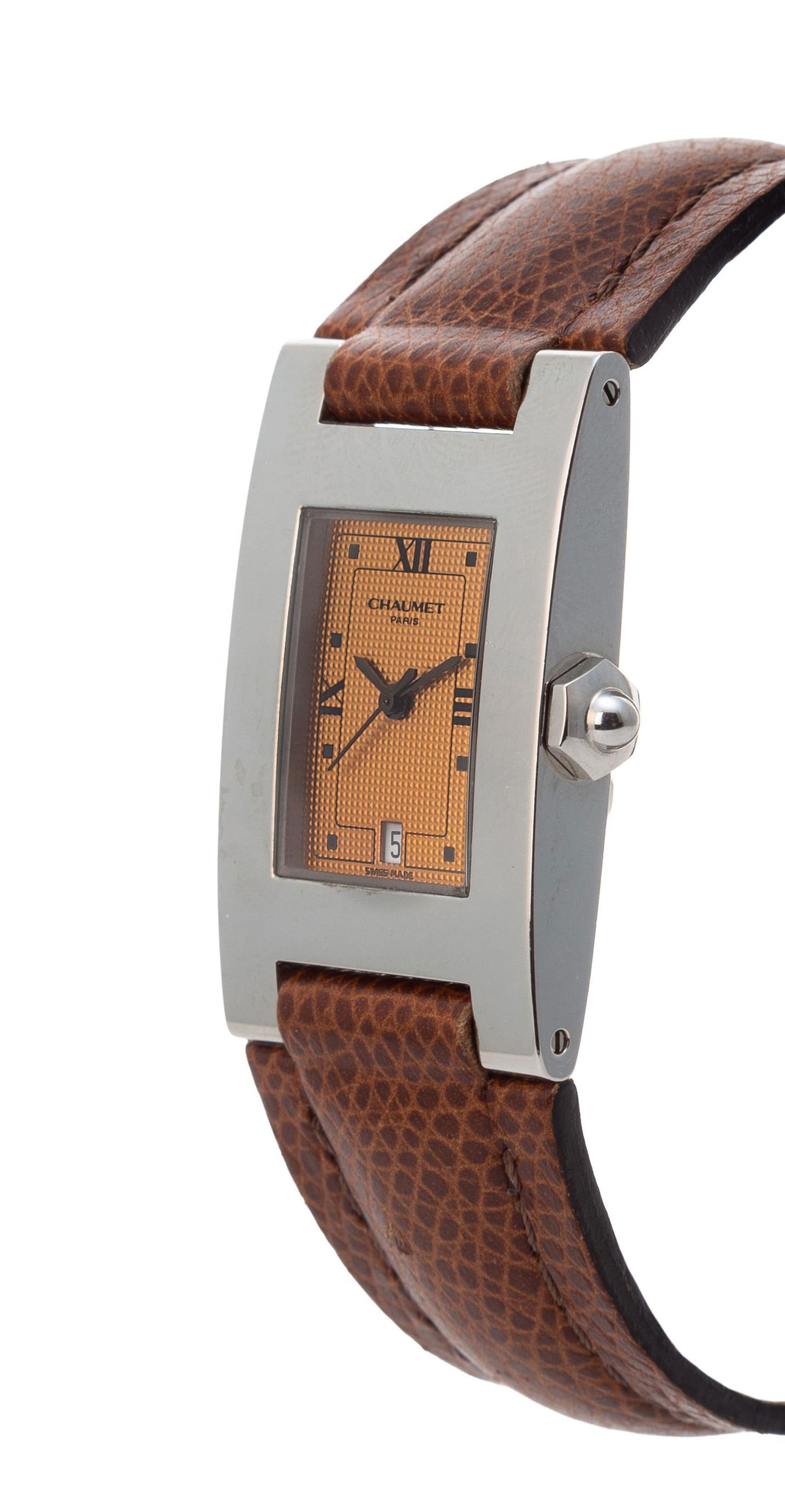 Chaumet, montre en acier avec indication de la date Mouvement: cal. ETA 256.111, quartz, 9 rubis  - 2