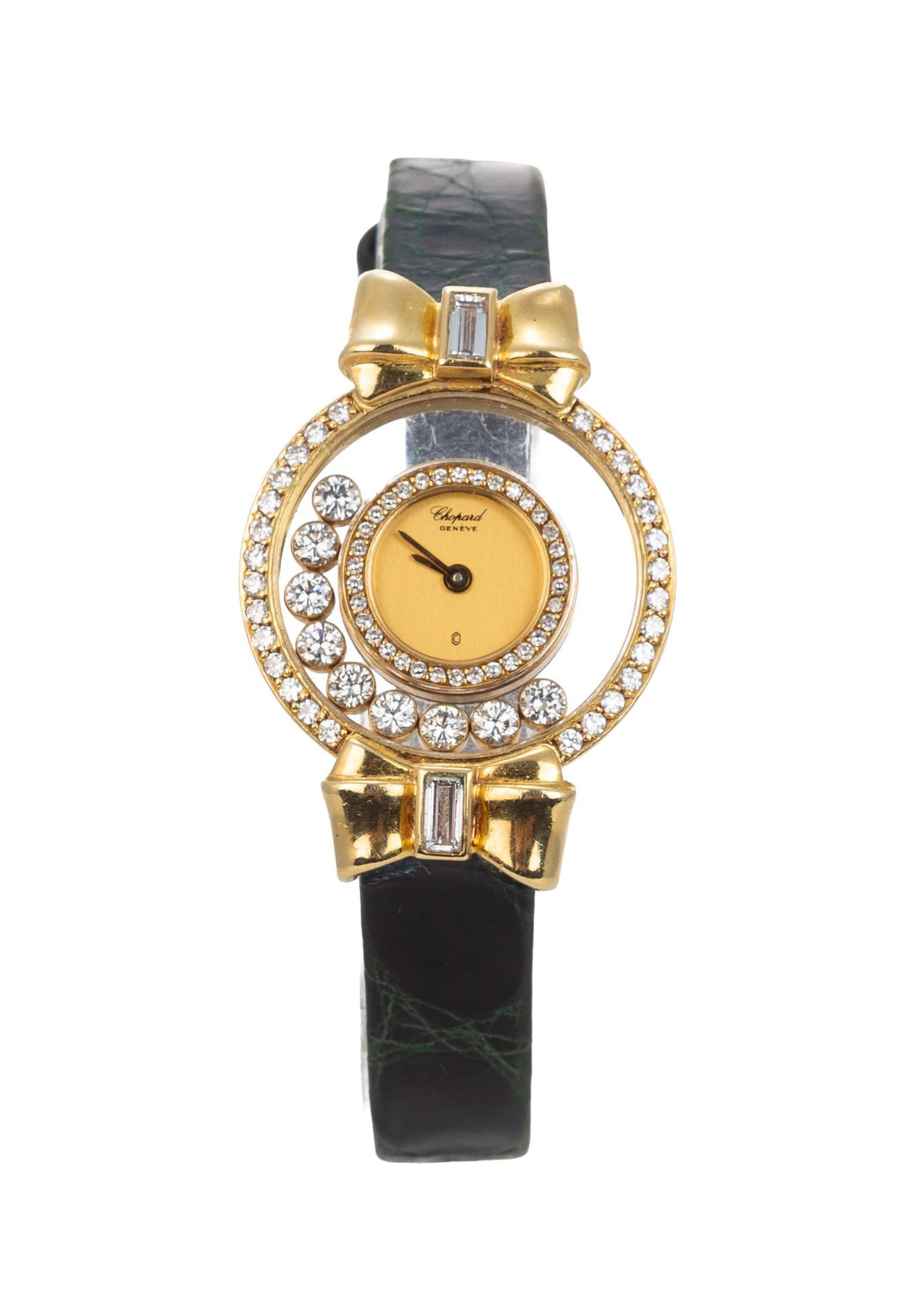 Chopard, Happy Diamonds, réf. 20/5177/4066, montre en or 750 ornée de diamants dont 9 mobi (1 of 4)