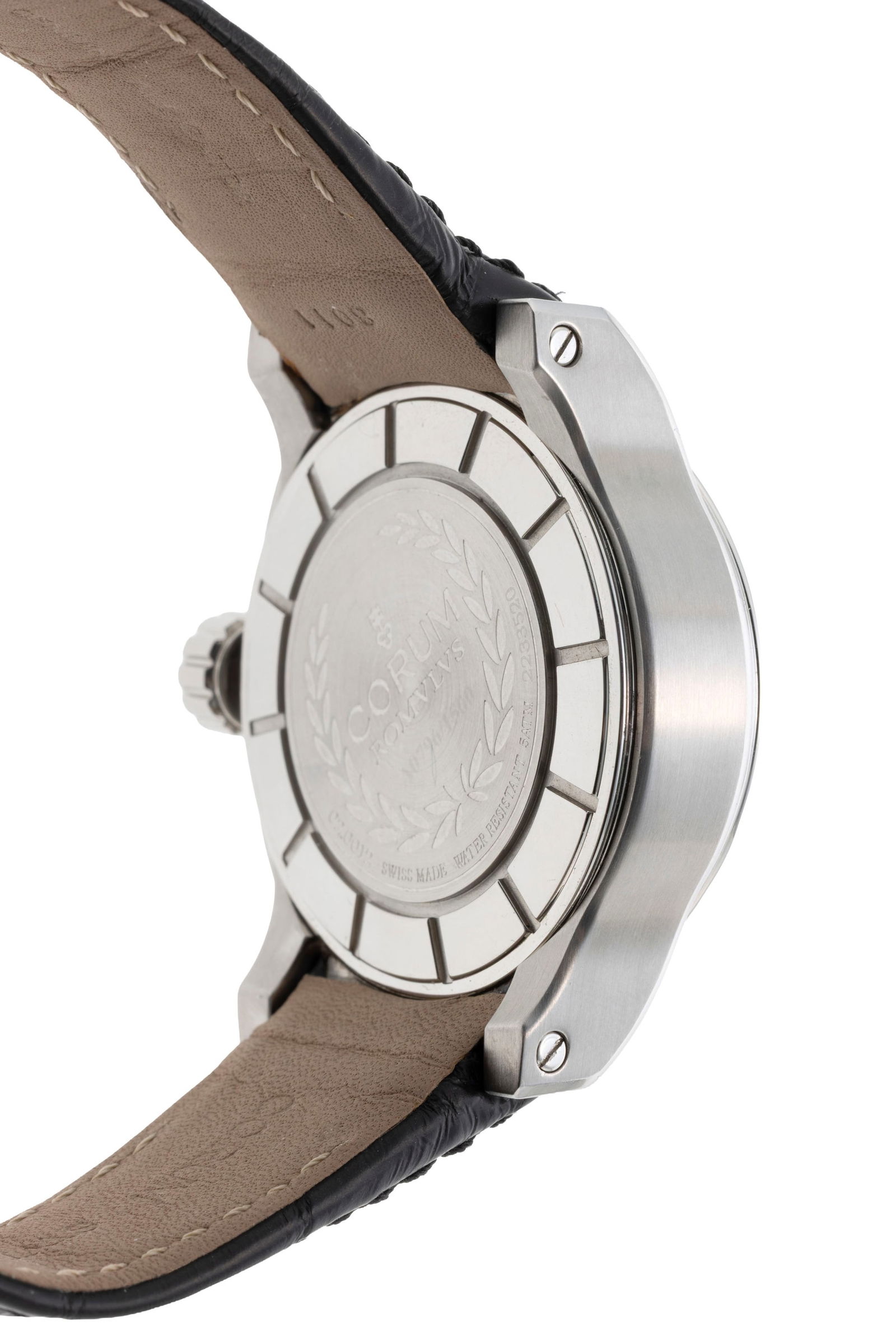 Corum, Romulus, réf. 02.0012, Ed. Limitée n°A0796/1500, montre chronographe en acier  - 3