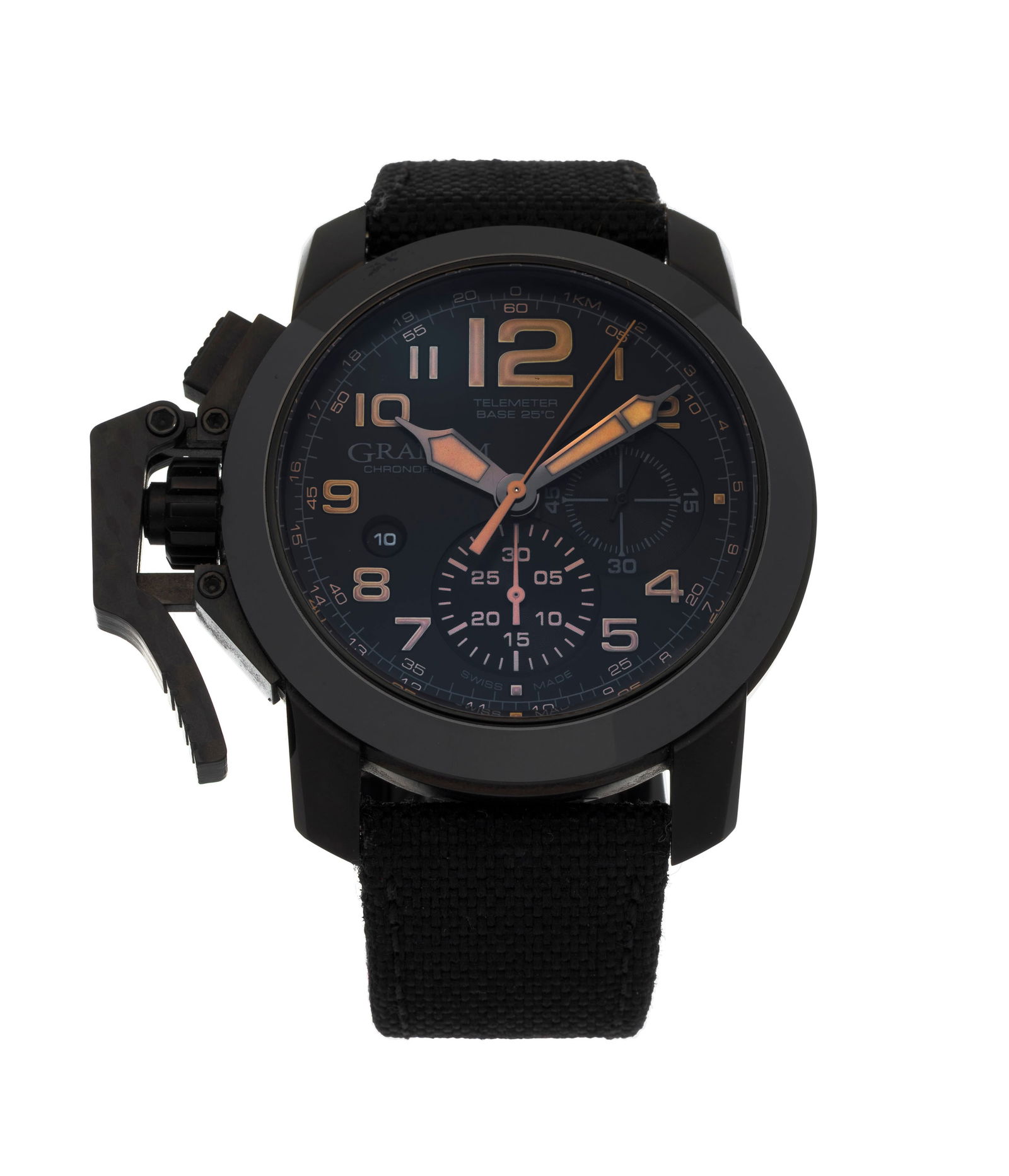 Graham, Chronofighter, réf. NM-2CCAU-0, montre chronographe en acier avec revêtement PVD n (1 of 4)