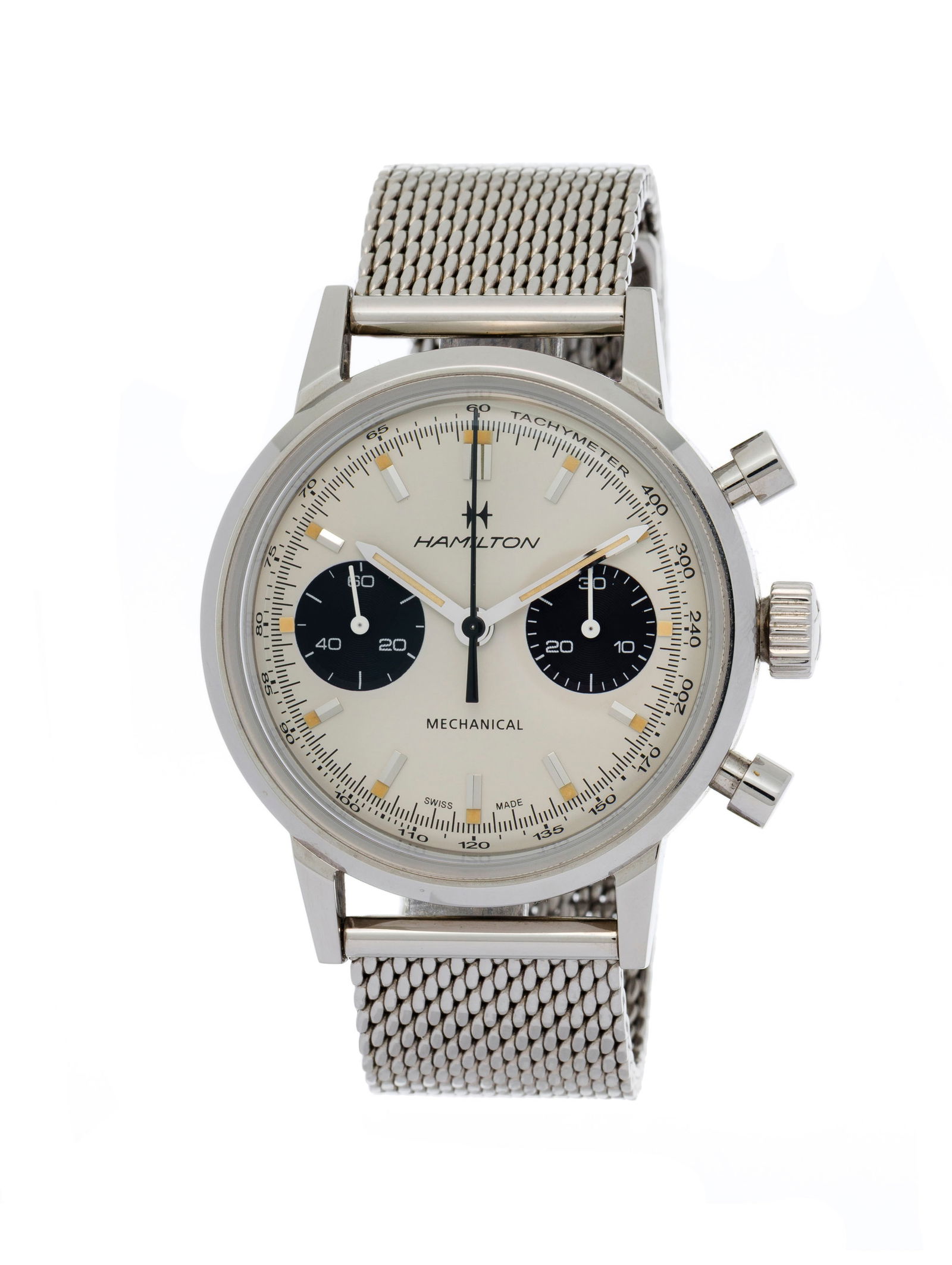 Hamilton, American Classic Intra-Matic, réf. H384290, montre-bracelet chronographe en acier, ci (1 of 4)