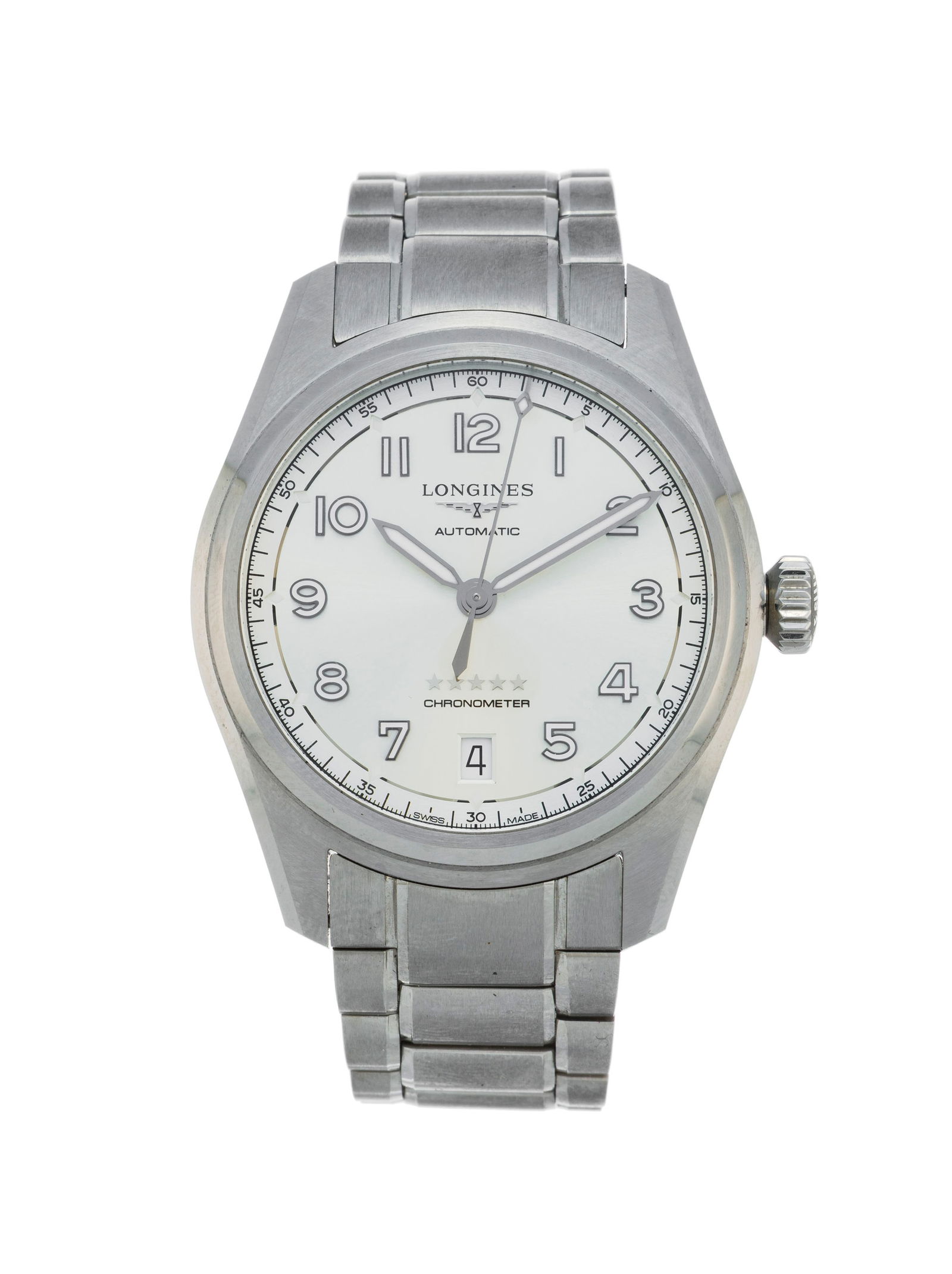 Longines, Spirit, réf. L3.410.4, montre-bracelet en acier avec indication de la date, circa 202: Longines, Spirit, réf. L3.410.4, montre-bracelet en acier avec indication de la date, circa 2023 Mouvement: cal. L888.4/ETA A31L11, automatique, 21 rubis Boîtier: n°54667004, diam. 37 m