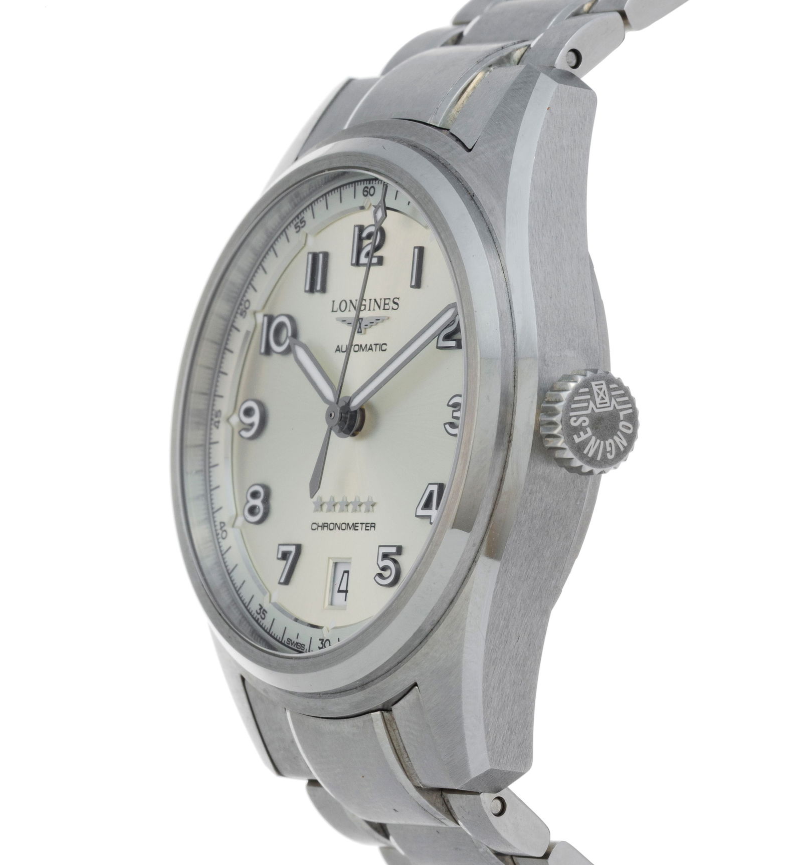 Longines, Spirit, réf. L3.410.4, montre-bracelet en acier avec indication de la date, circa 202 - 2