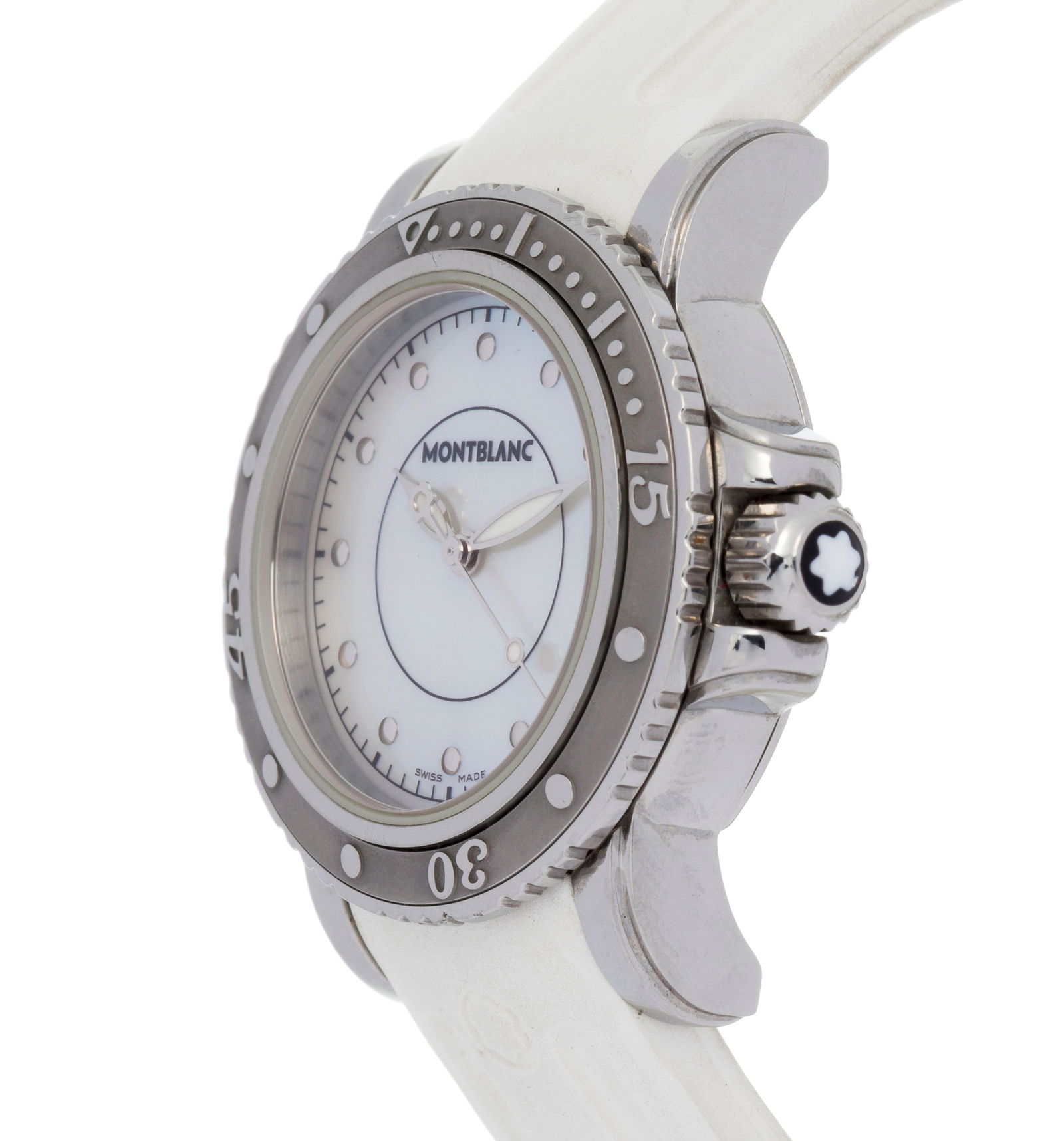 Montblanc, Sport Meisterstück, réf. 7036, montre en acier ornée d'un cadran en nacre  - 2