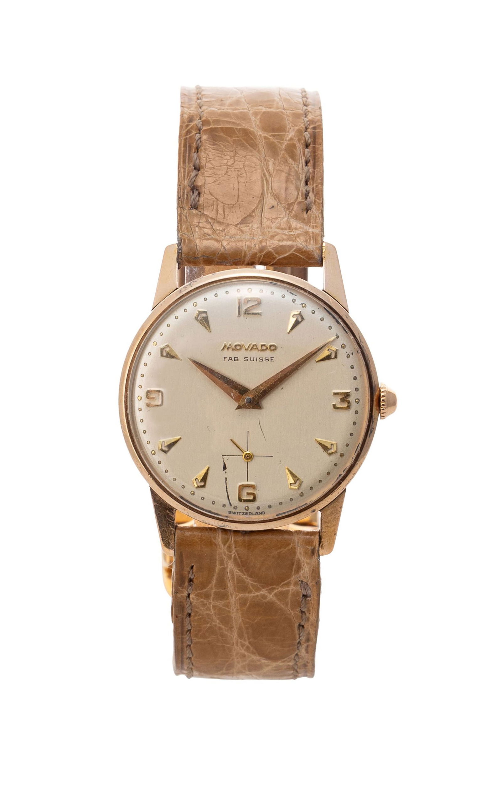 Movado, montre petite seconde en or 750, années 1950-60 Mouvement: mécanique, 15 rubis  (1 of 4)