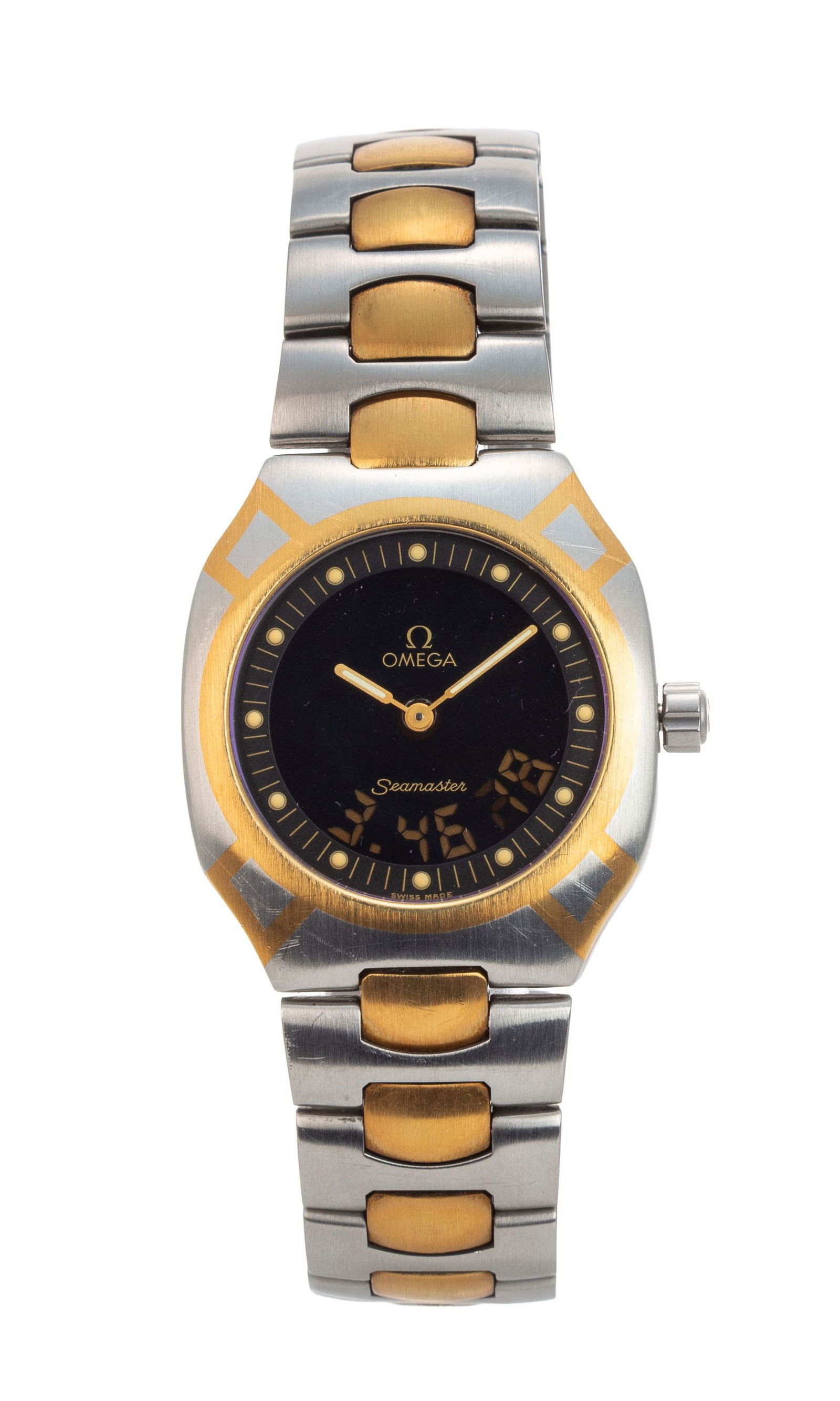 Omega, Seamaster Polaris, réf. 386.0822, montre-bracelet en acier bicolore avec affichage digit (1 of 4)