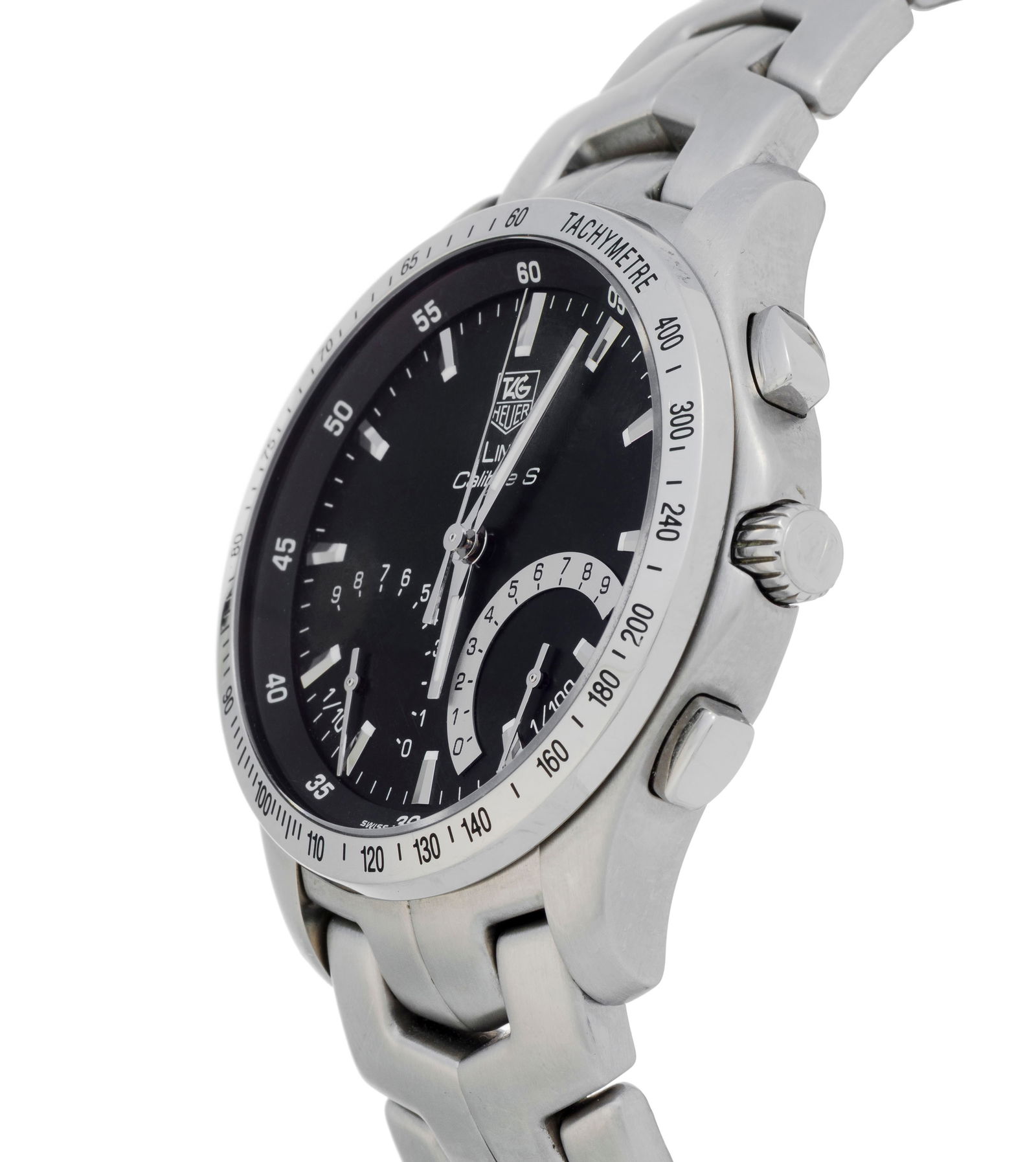 Tag Heuer, Link, Calibre S, réf. CJF7110, montre-bracelet chronographe en acier, circa 2008 M - 2