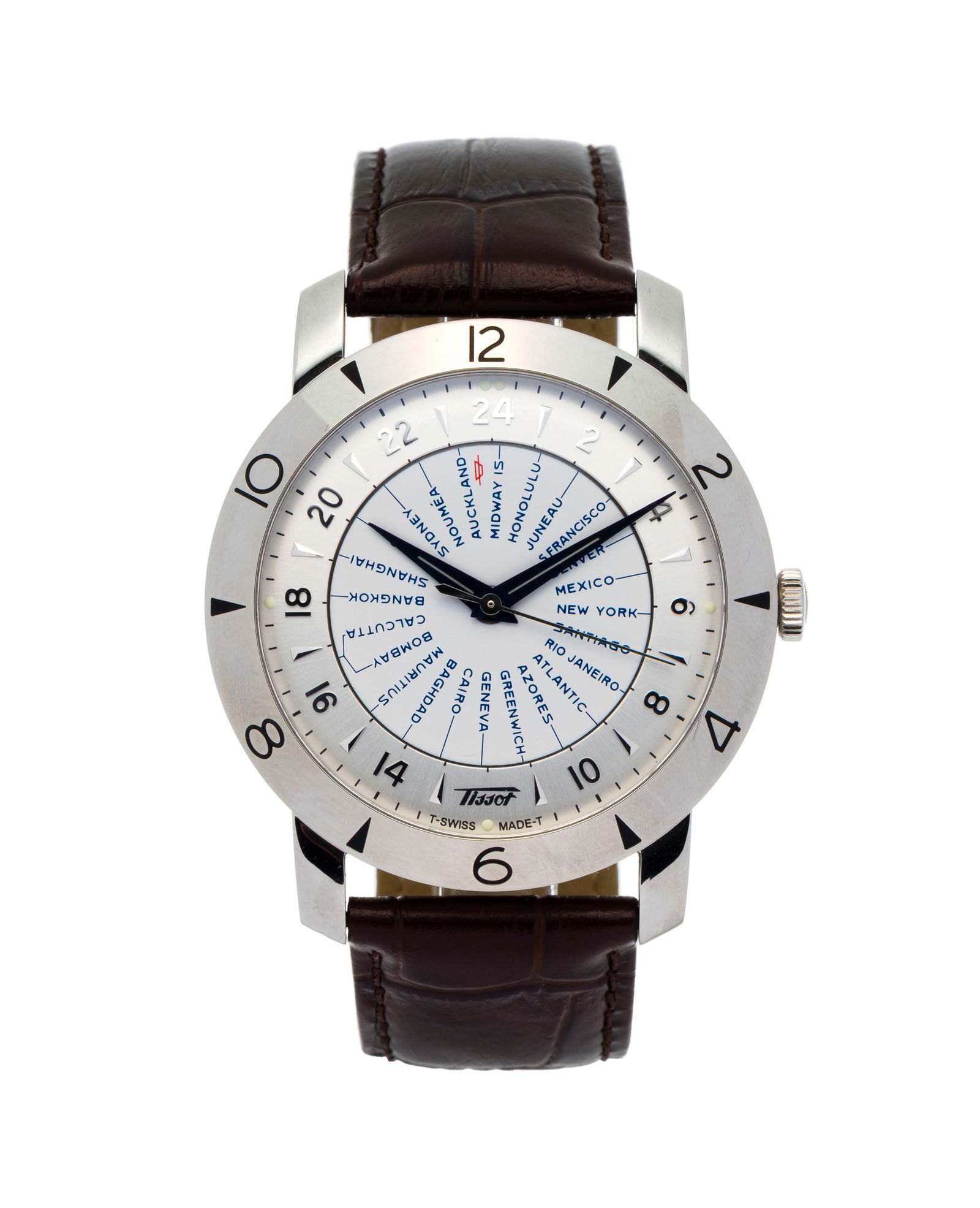 Tissot, Heritage Navigator, Ed. Numérotée pour le 160ème anniversaire, montre en acie: Tissot, Heritage Navigator, Ed. Numérotée pour le 160ème anniversaire, montre en acier avec indication de l'heure universelle Mouvement: cal. ETA 2893-3, automatique, 21 rubis