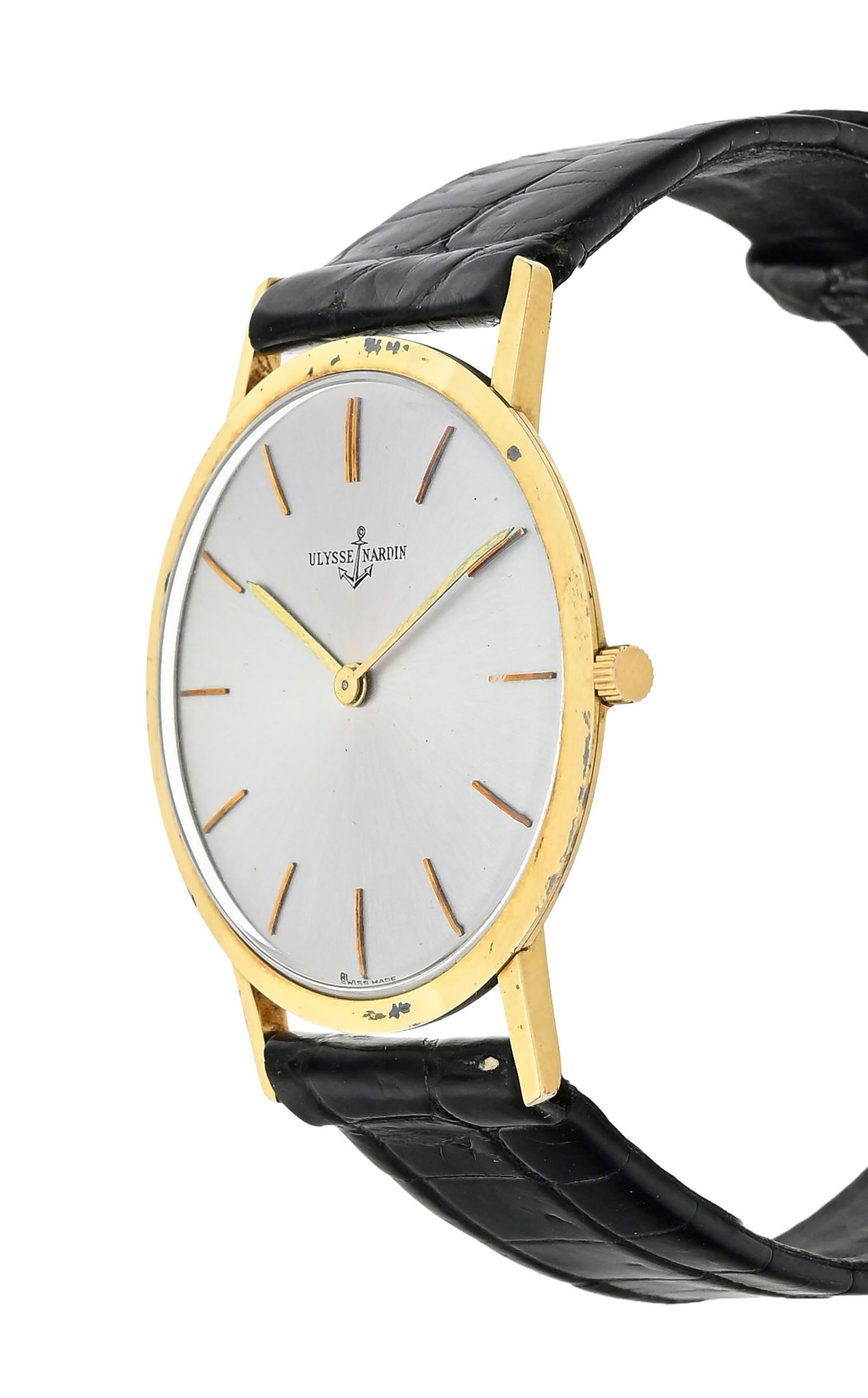 Ulysse Nardin, montre extra plate en or 750, années 1950-60 Mouvement: mécanique, 18 rub - 2