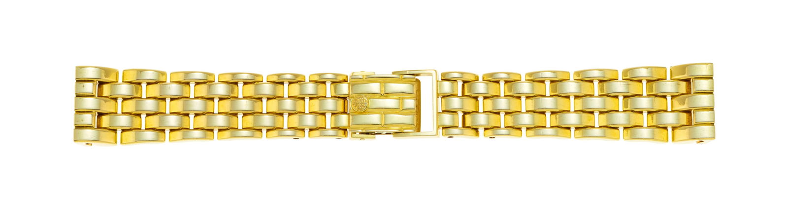 Patek Philippe, bracelet de montre en or 750, long. 14.4 cm, 81g: Patek Philippe, bracelet de montre en or 750, long. 14.4 cm, 81g ConditionBon état de conservation général. Présence de rayures et micro rayures d'usage normal. 