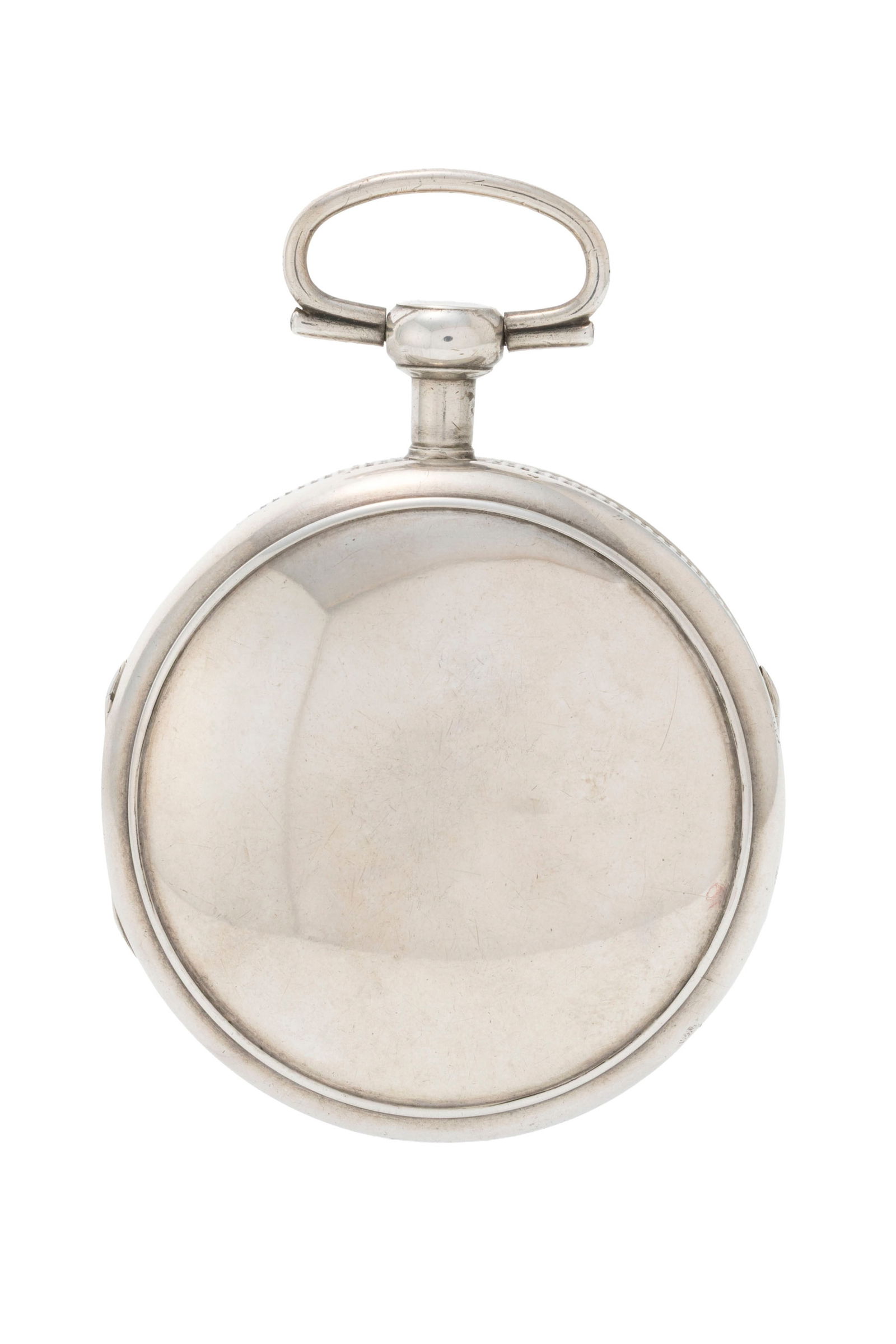 Montre de poche à double face en argent avec une face ornée d'un faux pendule Mouvement: - 4