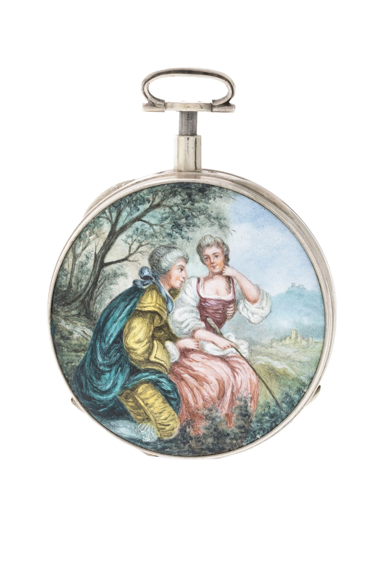 Chaudoir à Genève, montre de poche à coq à répétition en argent orn - 3
