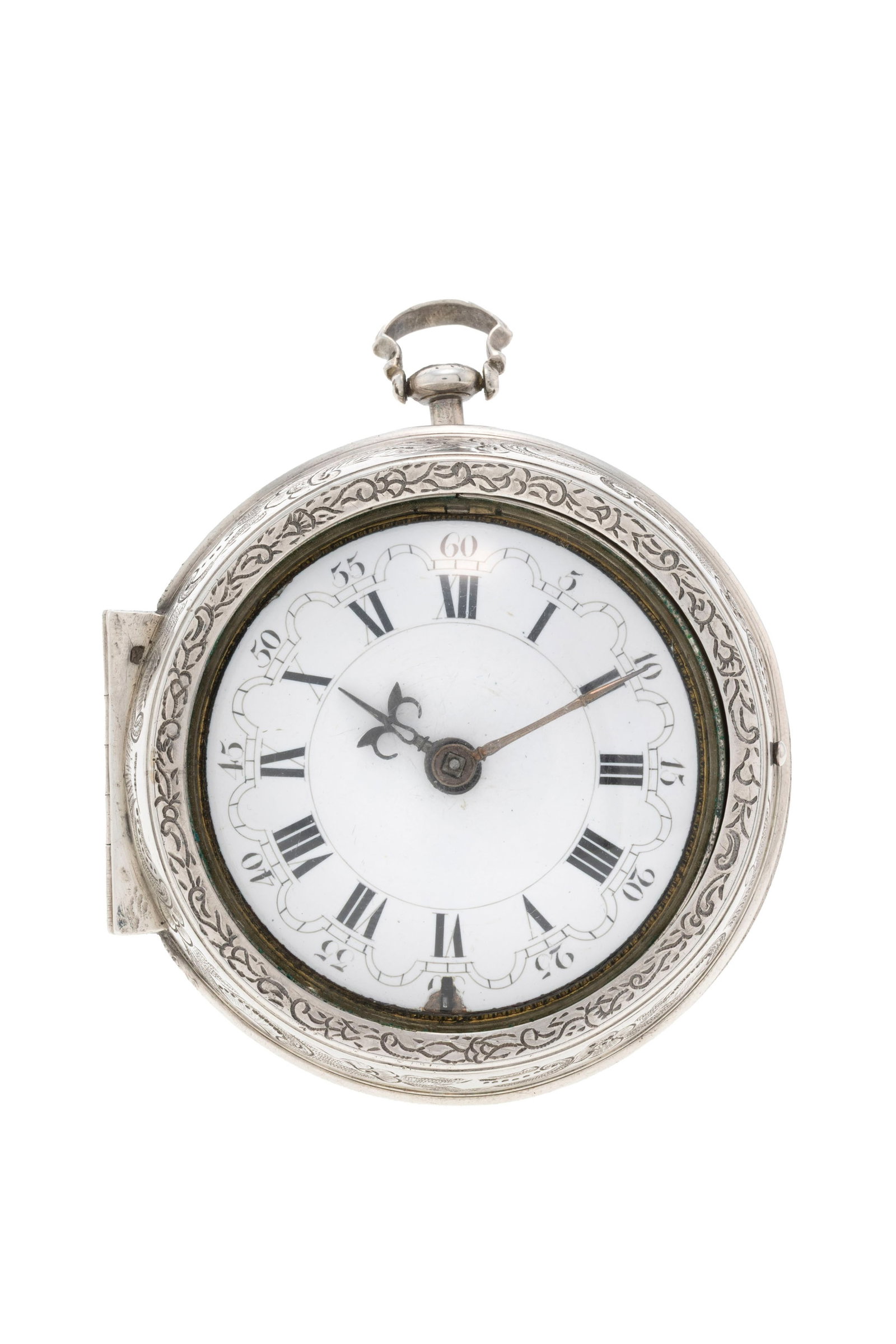 John Herbert Dordrecht, montre de poche à coq en argent avec boîtier de protection en arge (1 of 6)