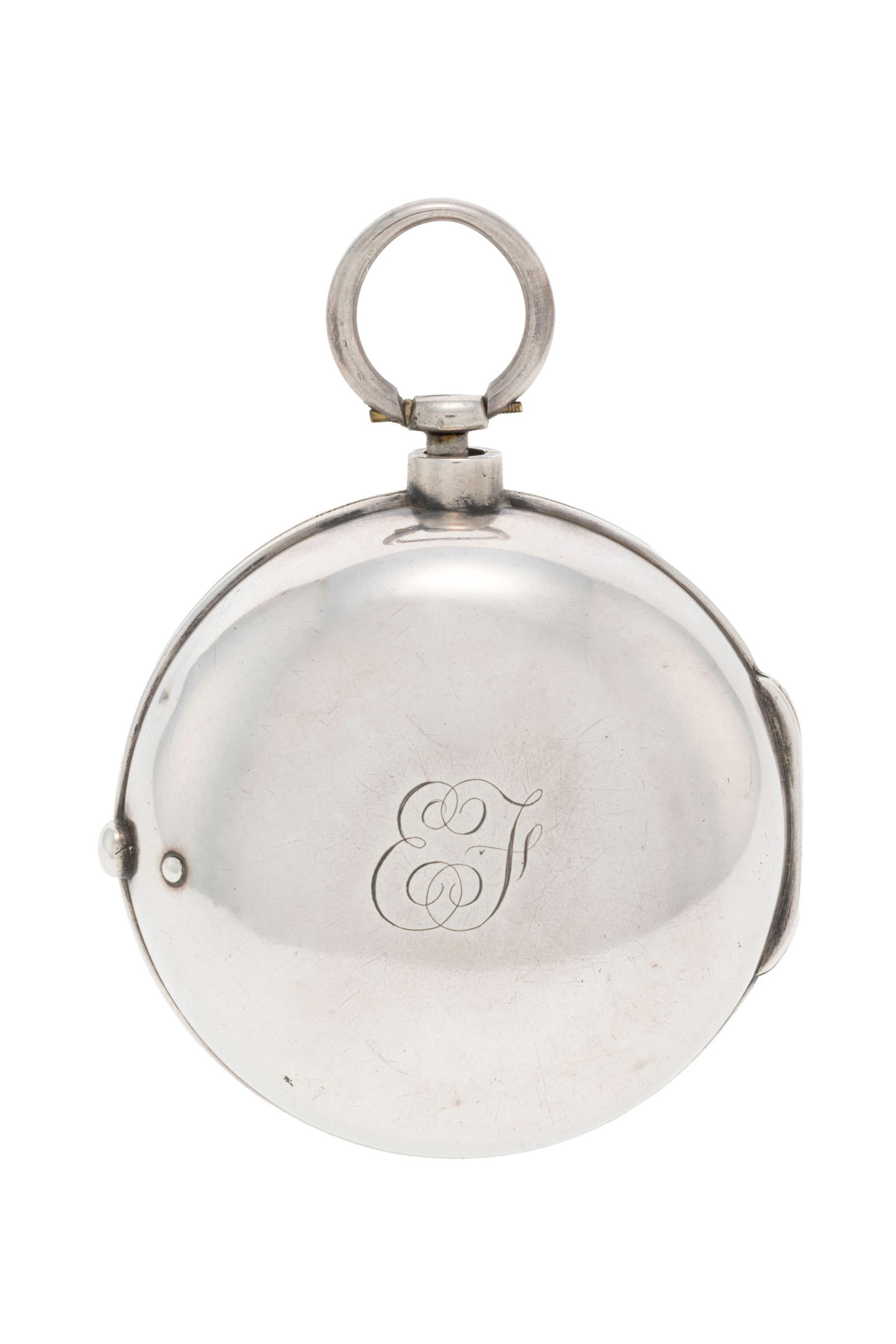 Finch London, montre de poche et boîtier de protection en argent avec faux pendule, XVIIIe s.  - 5