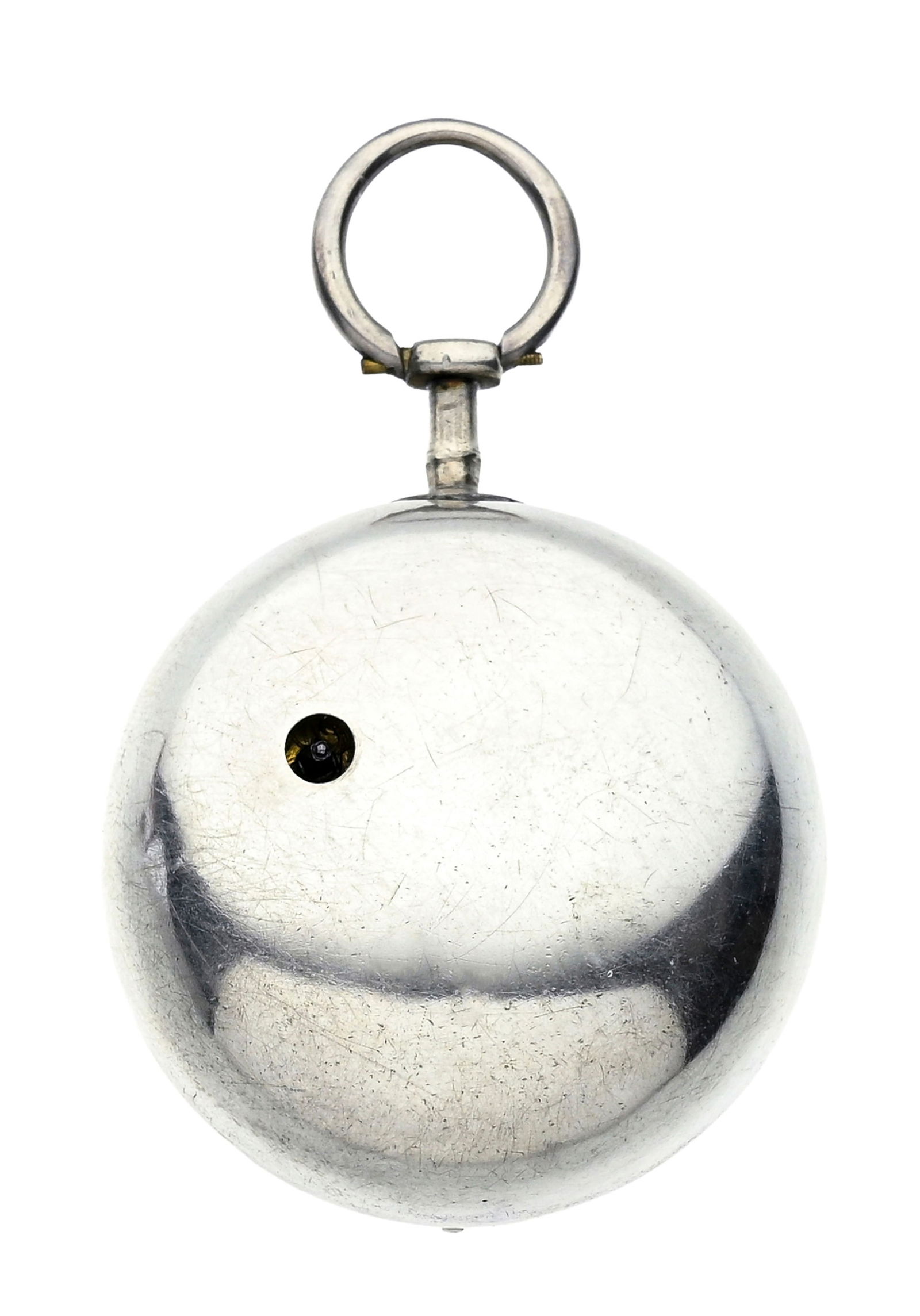 Finch London, montre de poche et boîtier de protection en argent avec faux pendule, XVIIIe s.  - 7