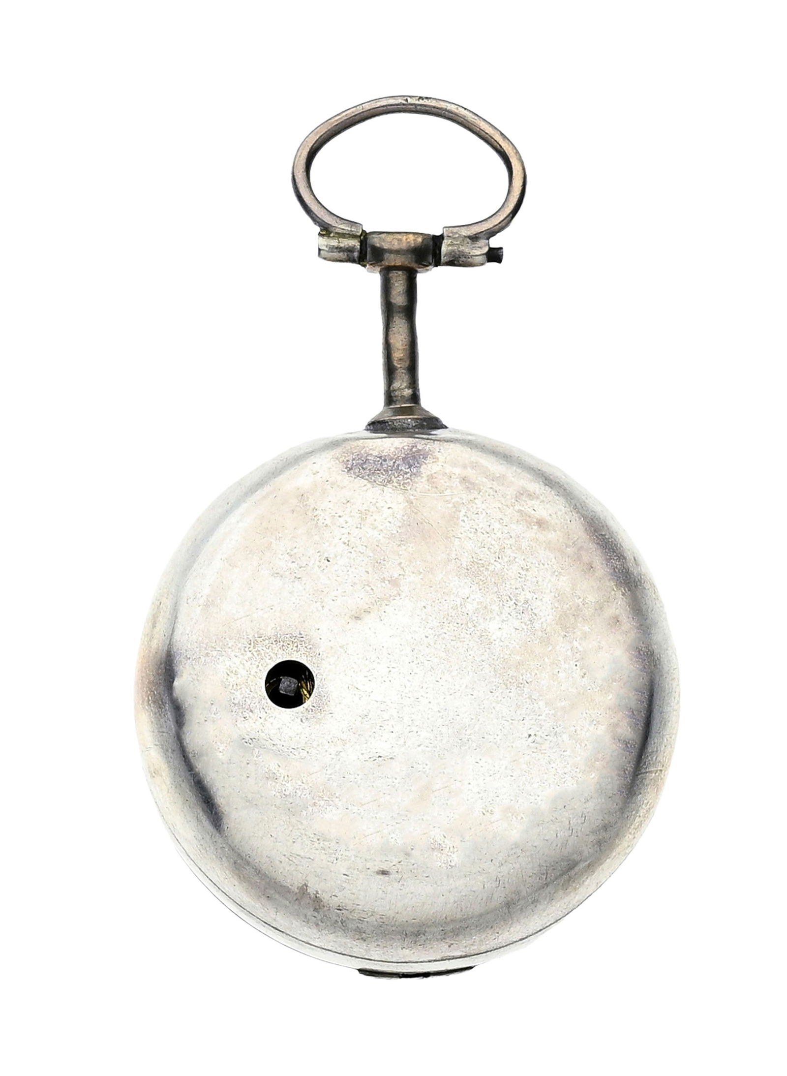 Josephson London, montre de poche à coq en argent avec boîtier de protection en argent rep - 7