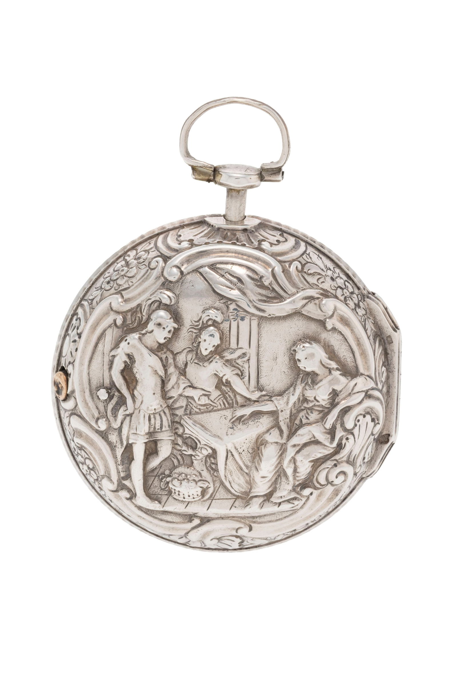 John Wilter London, montre de poche à coq en argent avec boîtier de protection en argent r - 4