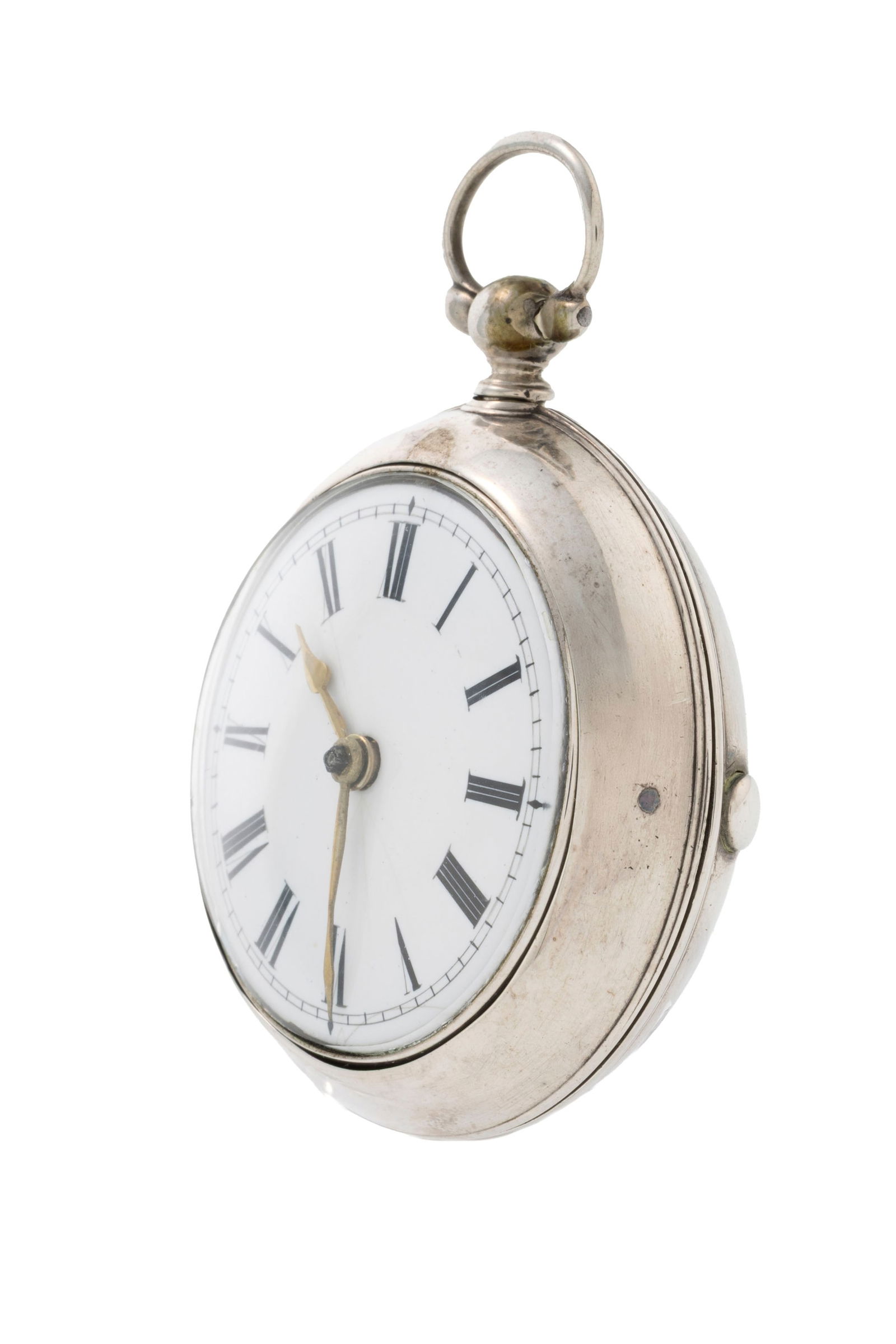 James Smith London, montre de poche à coq et boîtier de protection en argent, circa 1784  - 2